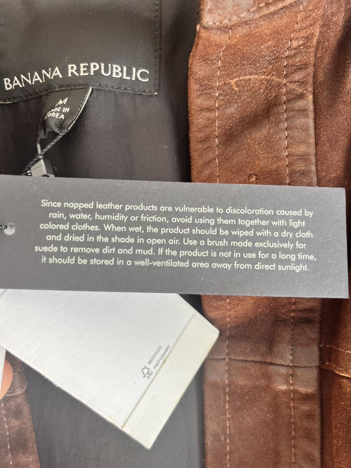 Banana Republic Brown Napped Leather Jacket Size US M / EU 48-50 / 2 - 8 Thumbnail