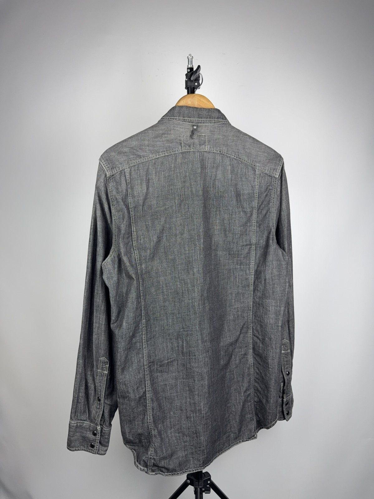 G-Star 00s Y2K G-Star RAW Denim Western Shirt Snap Button Grey Size US L / EU 52-54 / 3 - 10 Thumbnail