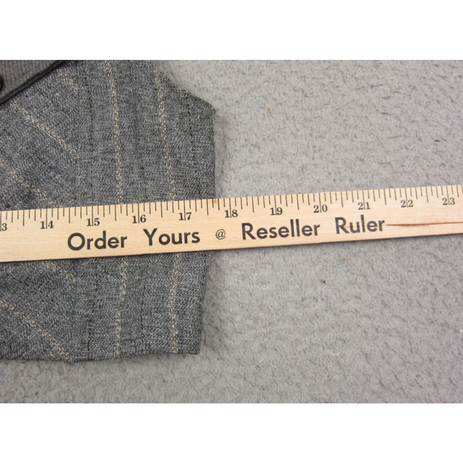 Vintage VINTAGE Dizzy Lizzy Vest Teens Size 9 Gray Striped Cropped Made in USA 70s Size M / US 6-8 / IT 42-44 - 6 Thumbnail