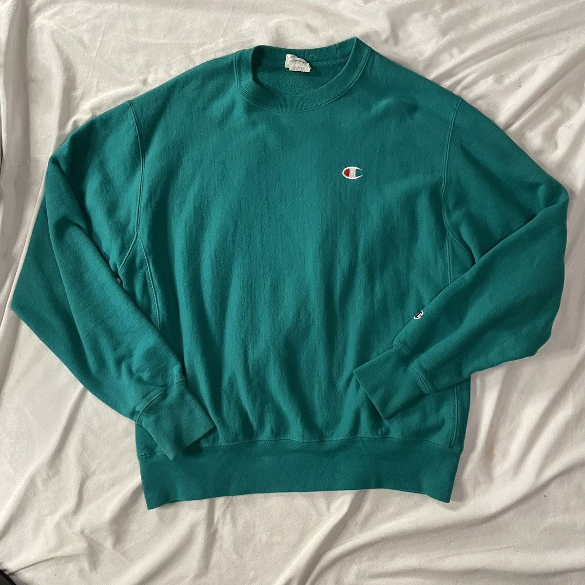 Champion Champion Reverse Weave Teal Sweatshirt Size Large for Women Size L / US 10 / IT 46 - 11 Thumbnail