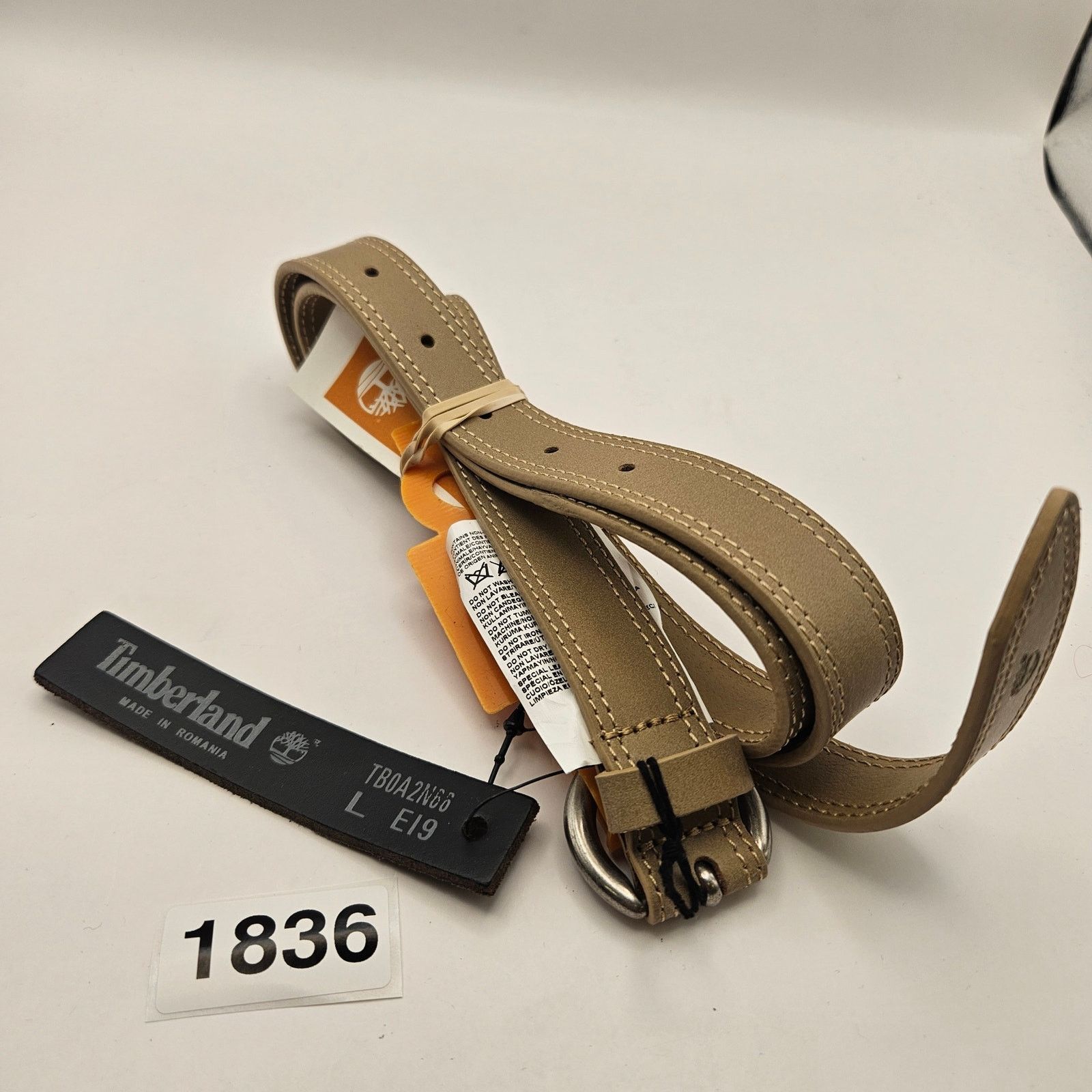 Timberland TIMBERLAND WOMEN'S L OVAL BUCKLE BELT BEIGE MADE IN ROMANIA Size ONE SIZE - 1 Thumbnail