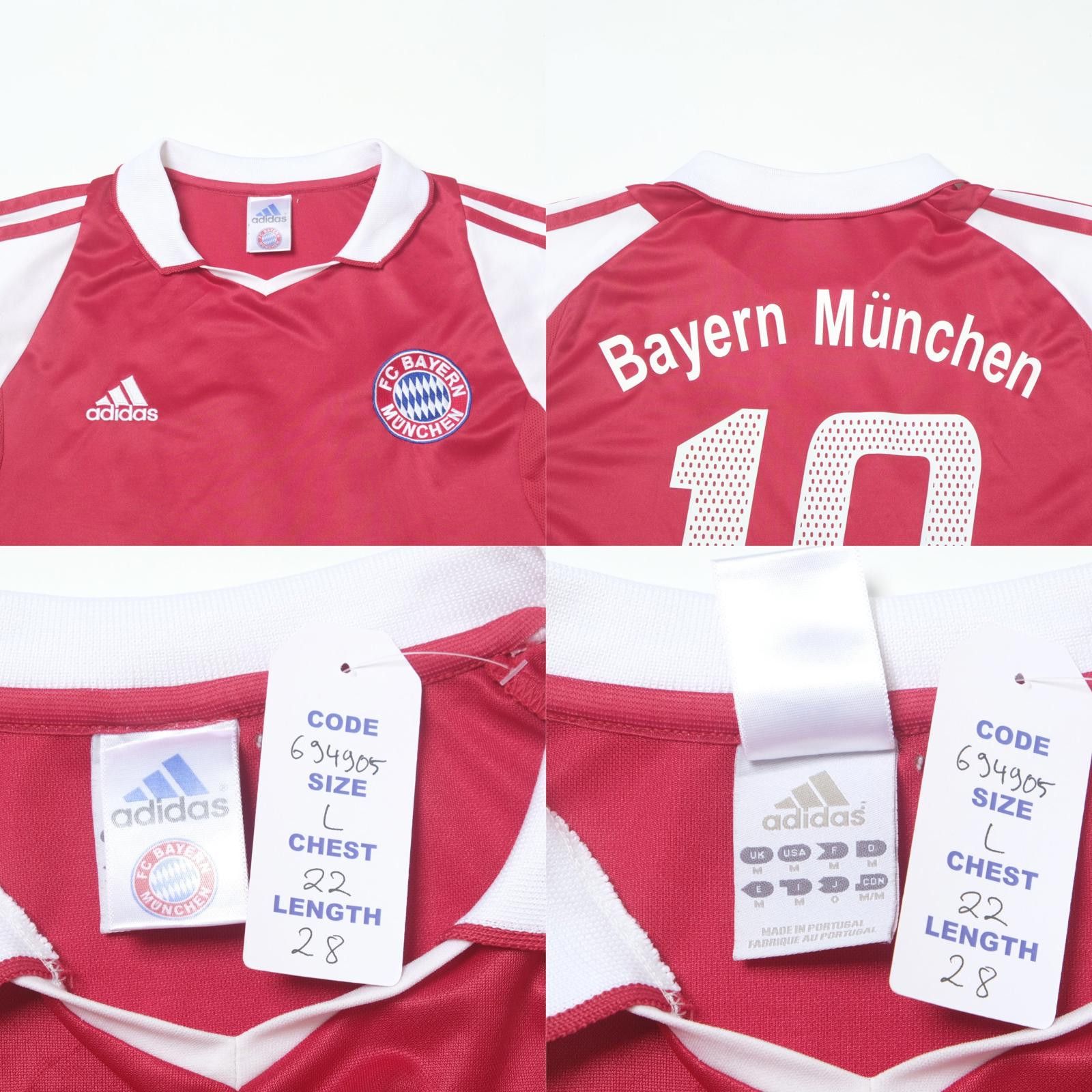 Adidas 2003/04 Bayern Munich Home Shirt Adidas Makaay (L) Size US L / EU 52-54 / 3 - 5 Thumbnail