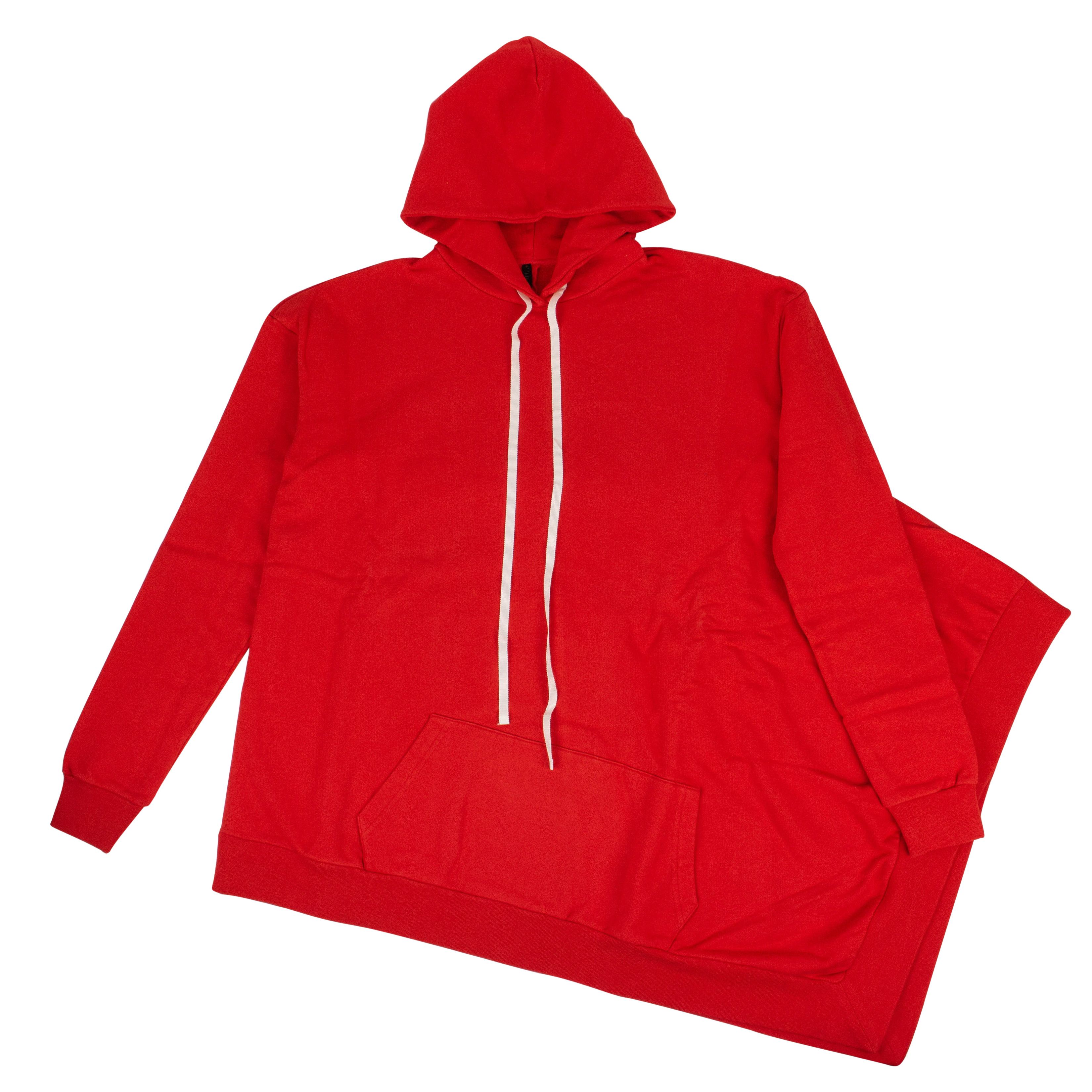 image of Unravel Project Red Oversized Long Hoodie Size S, Women's