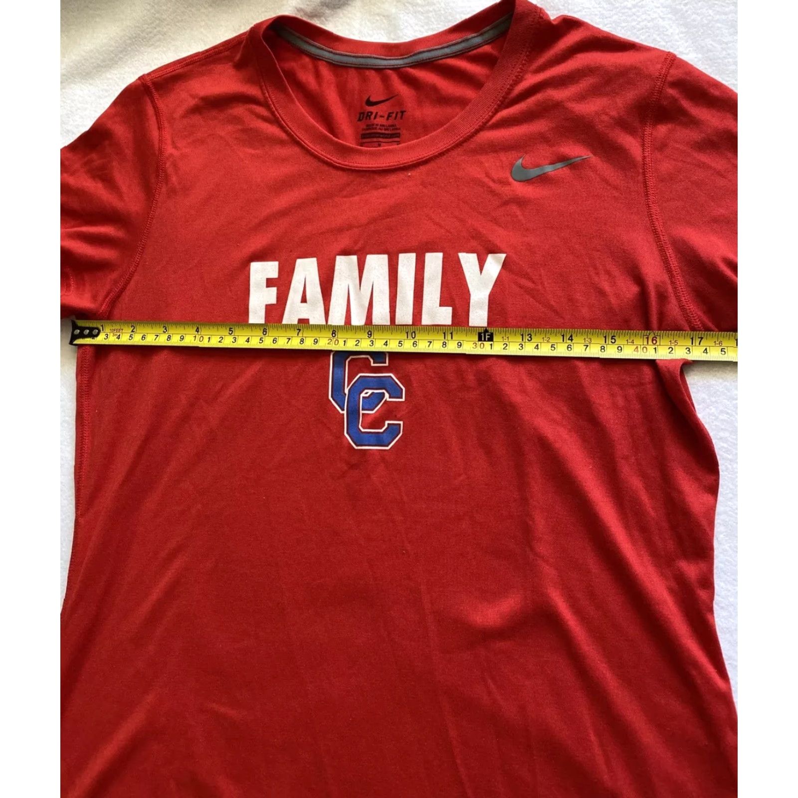 Nike Nike Dri-Fit T Shirt Top Women’s M Red Running Crew Neck Short Sleeve Pullover Athletic Breathable Reflective Size M / US 6-8 / IT 42-44 - 4 Thumbnail