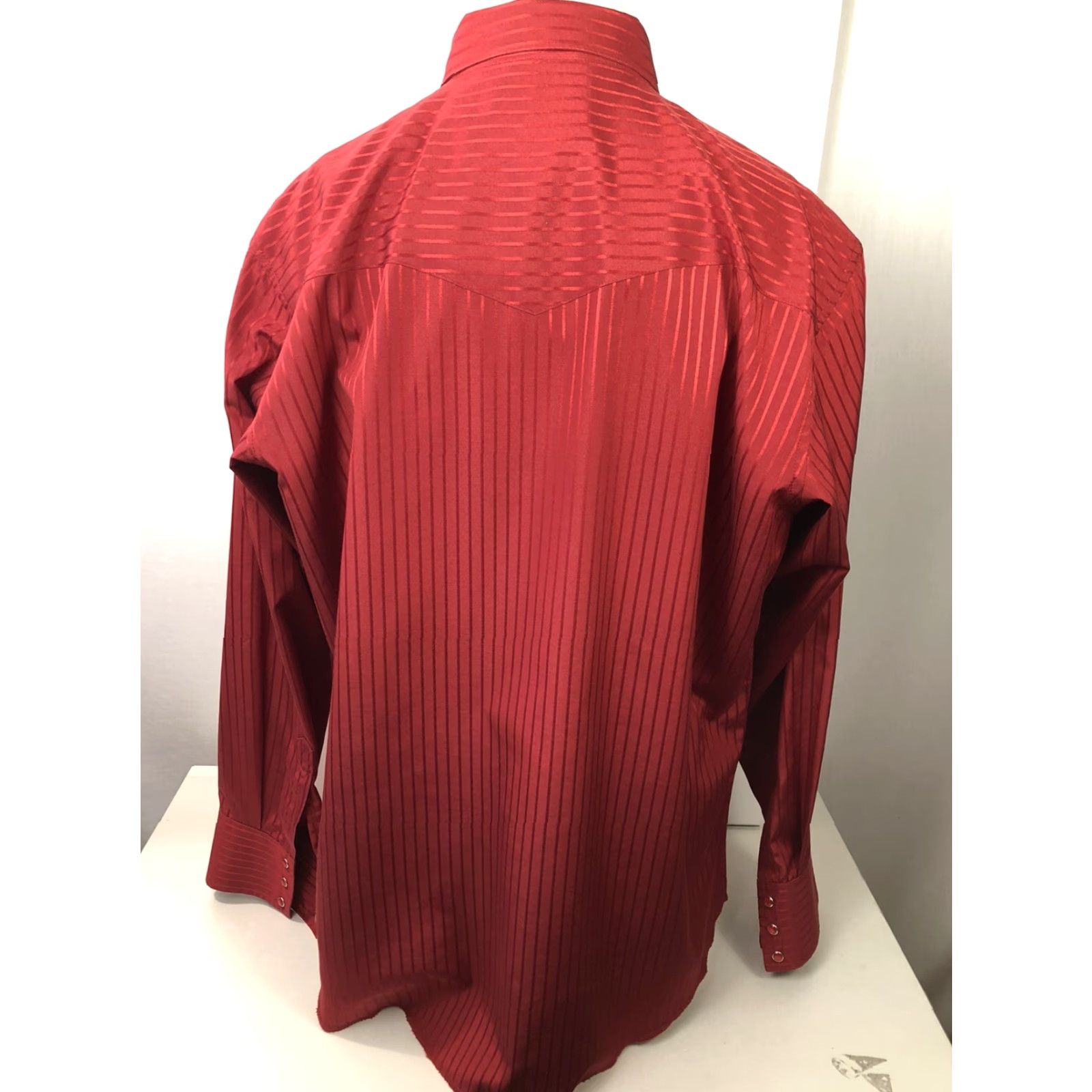 Wrangler WRANGLER Red Stripe Cowboy Western RED SNAP Rockabilly XL Shirt Mens Size US XL / EU 56 / 4 - 5 Thumbnail