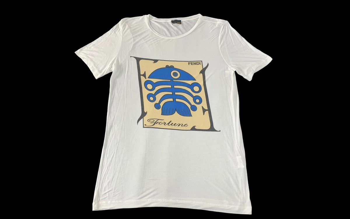 Fendi Fendi Fortune Italian Brand Graphic Screen Printed Tee Size US S / EU 44-46 / 1 - 2 Thumbnail