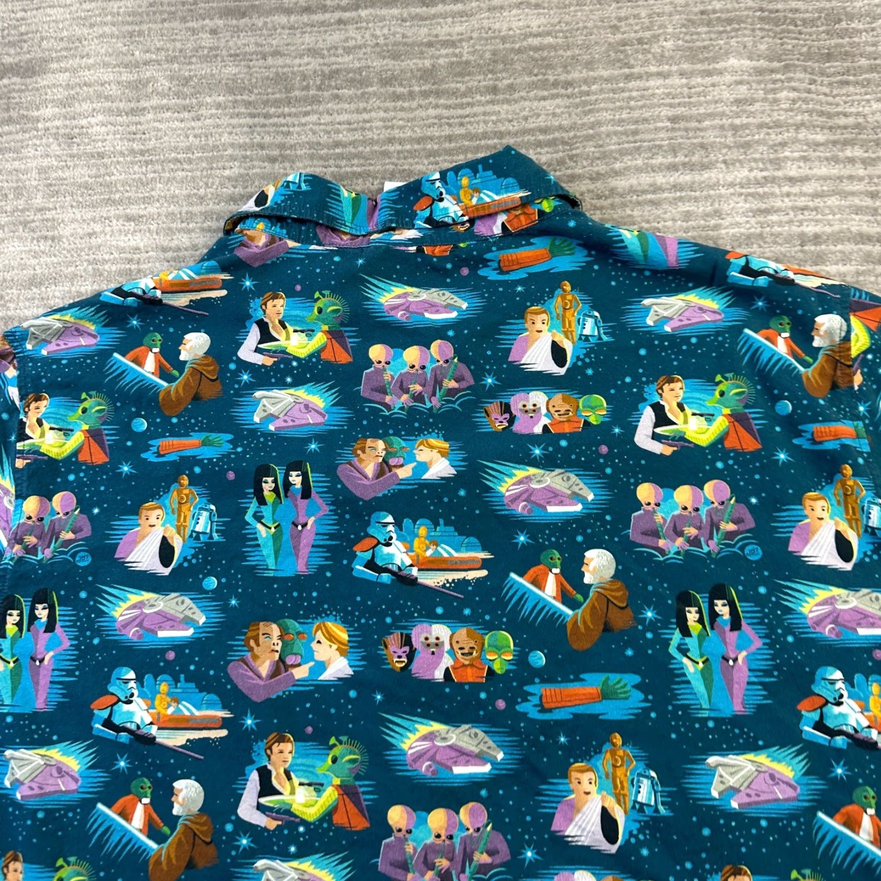 Disney Disney Star Wars Shirt Mens Extra Large Blue Cantina All Over Print Shirt Size US XL / EU 56 / 4 - 5 Thumbnail