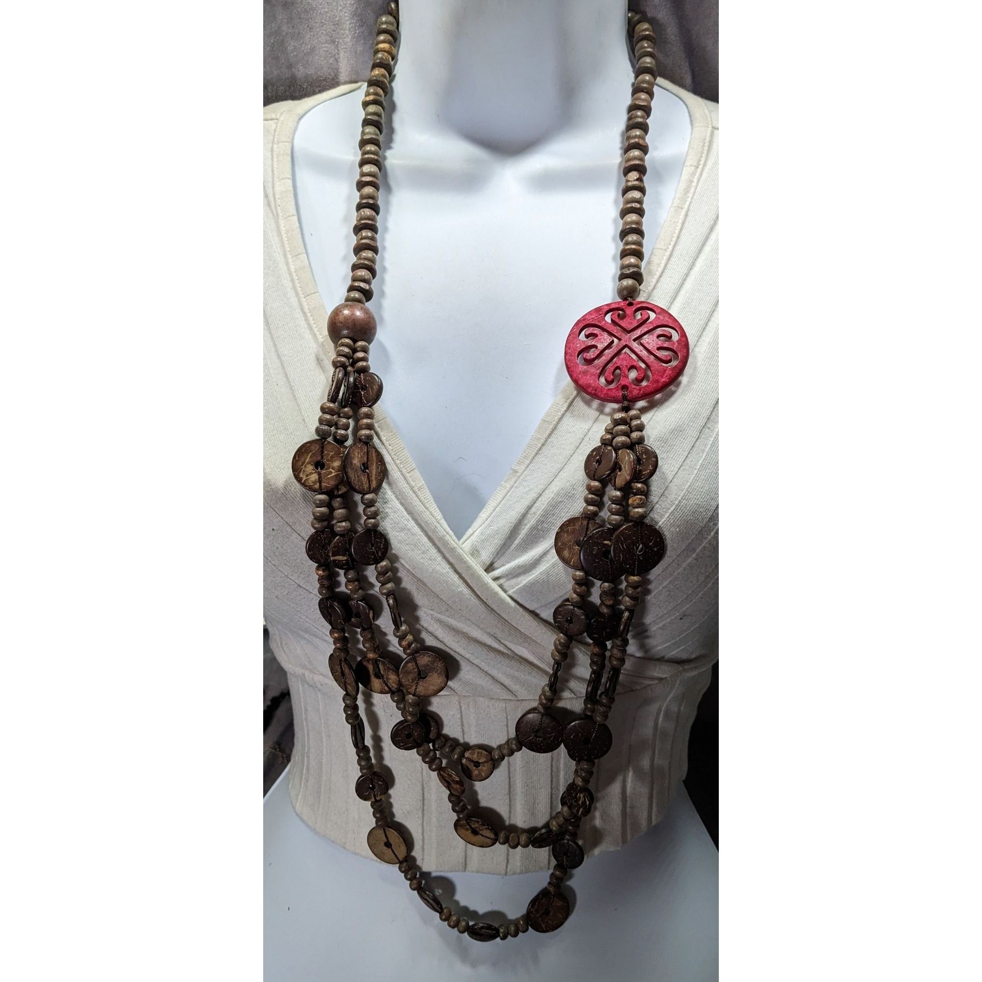 Other Paparazzi Jungle Jive Boho Multilayer Wooden Beaded Necklace Size ONE SIZE - 1 Thumbnail