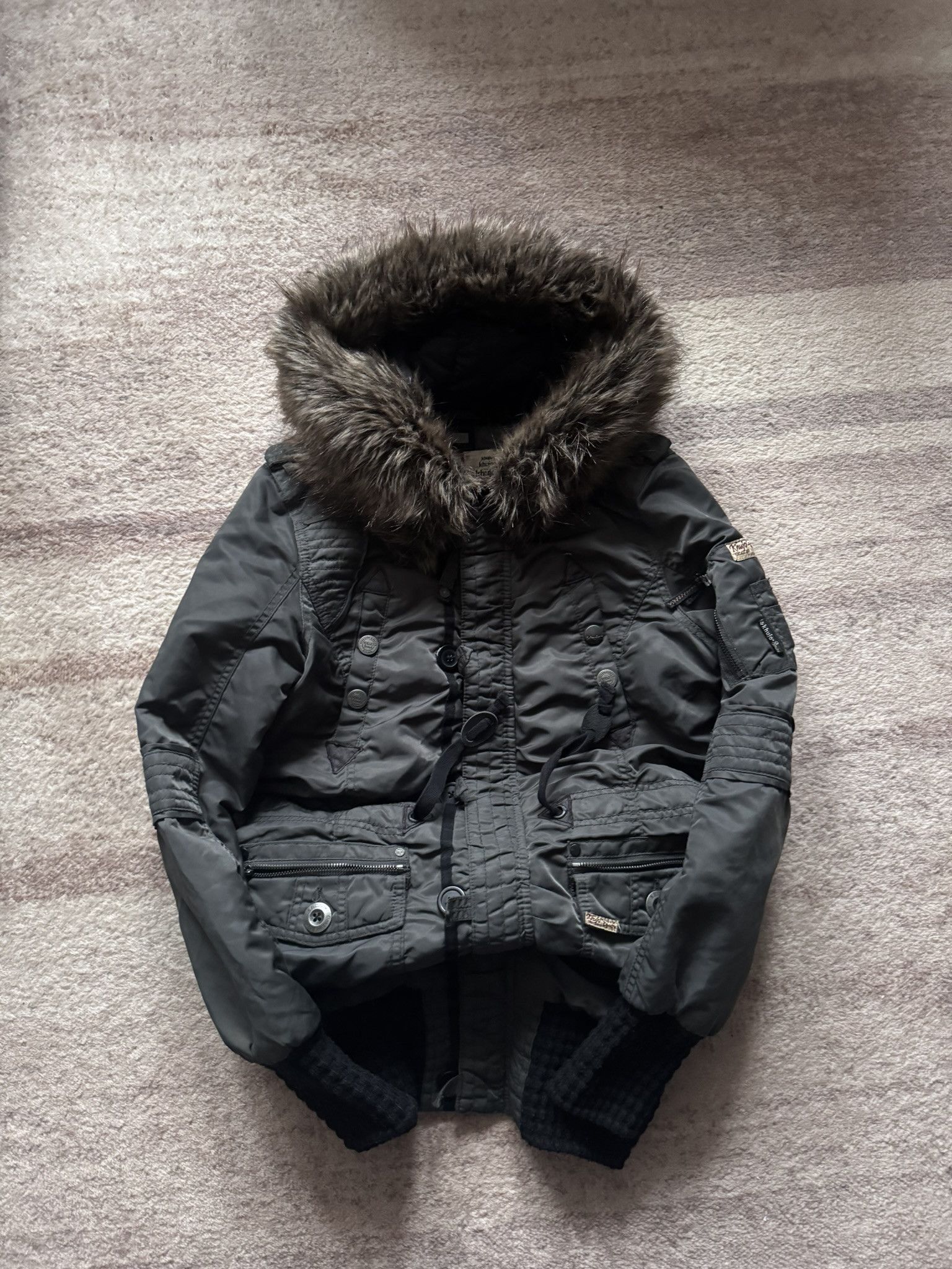 khujo Khujo bomber jacket fur hooded jacket swag y2k avant garde Size US M / EU 48-50 / 2 - 1 Thumbnail