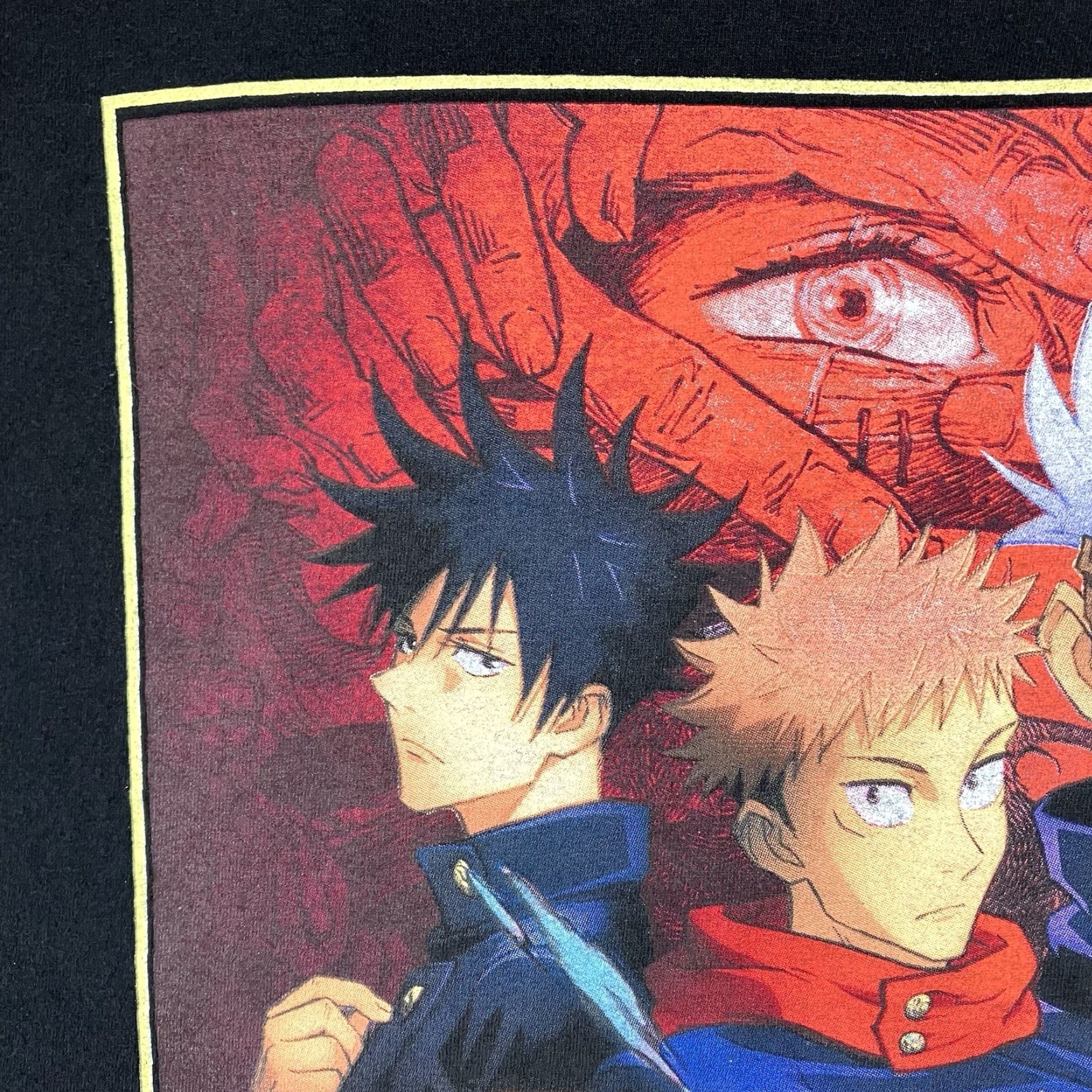 Vintage Jujutsu Kaisen Anime Black T-Shirt Mens 3XL All Cotton Front Graphic Crew Neck Short Sleeve Mug Crunchyroll Brand? Wait Size US XXL / EU 58 / 5 - 6 Thumbnail