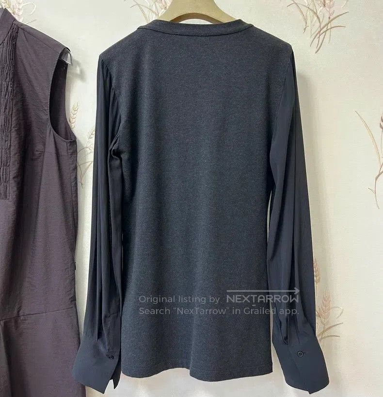Brunello Cucinelli Brunello Cucinelli Gray Silk-Cotton Top. Size US S / EU 44-46 / 1 - 2 Thumbnail