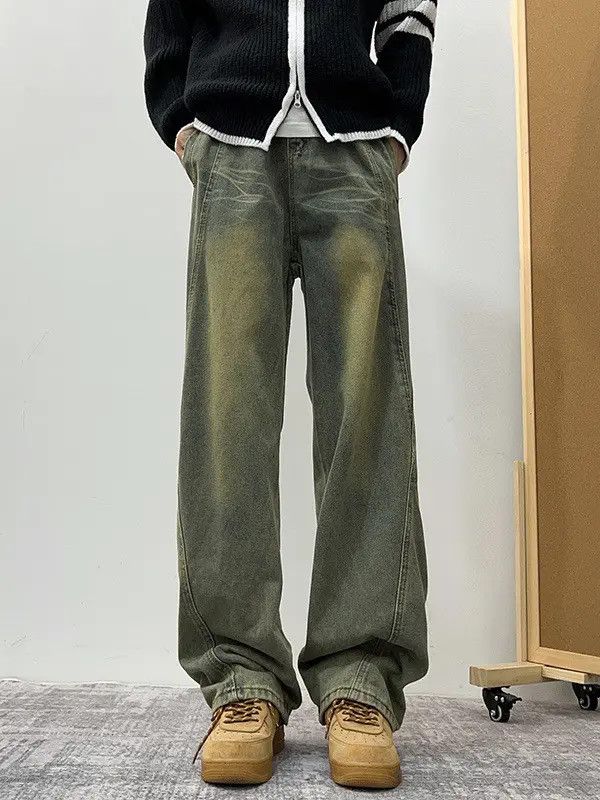 Japanese Brand Retro loose straight leg wide leg jeans Size US 32 / EU 48 - 1 Thumbnail