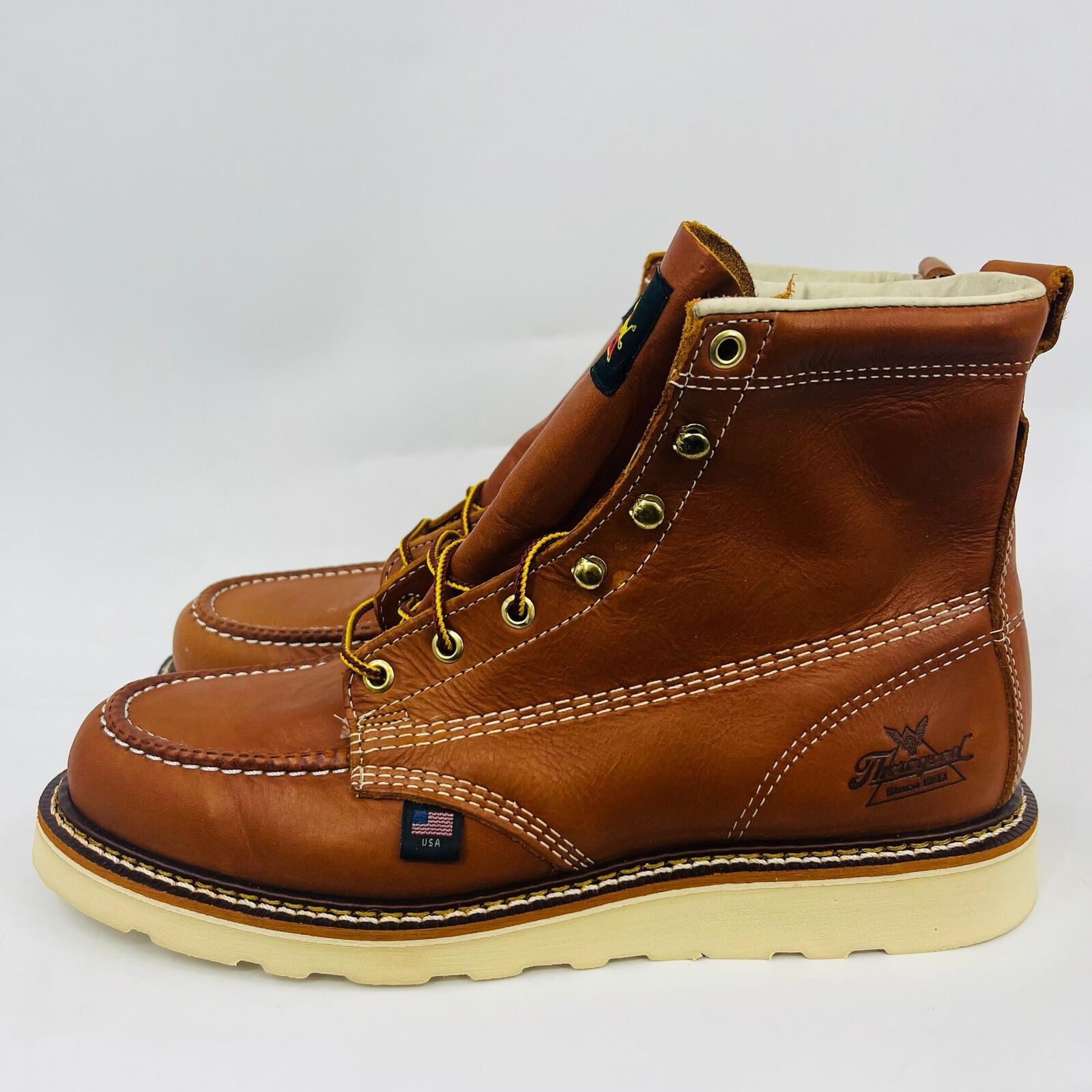 Thorogood THOROGOOD AMERICAN HERITAGE 6″ TOBACCO STEEL BOOTS SIZE 10EE Size US 10 / EU 43 - 4 Thumbnail