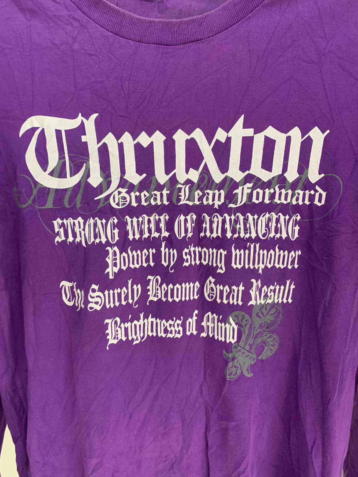 If Six Was Nine ‼️THRUXTON SHIRT PUNK POEM BONDAGE SKULL JAPANESE Size US L / EU 52-54 / 3 - 2 Thumbnail