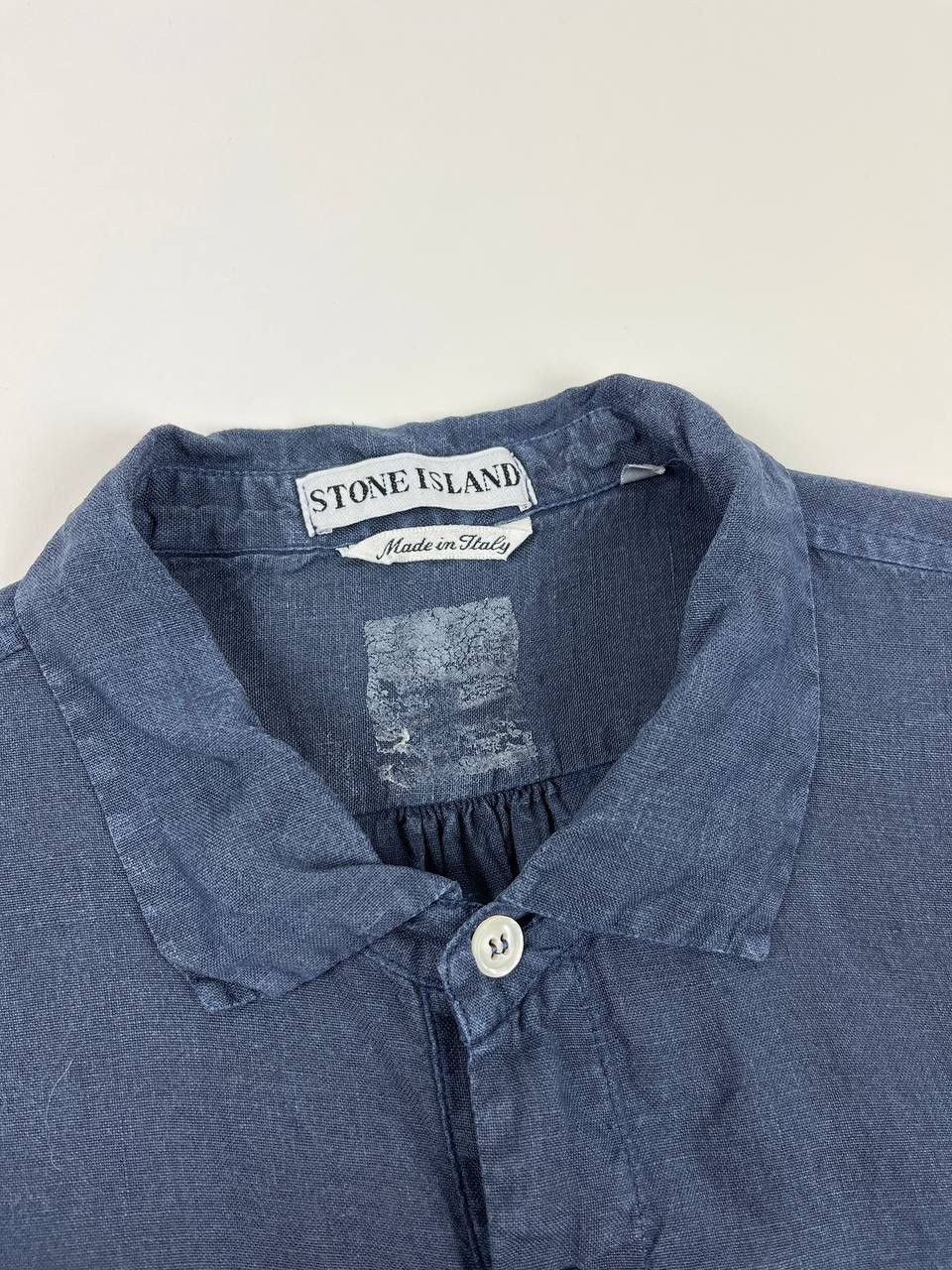 Stone Island Rare Vintage 1995 Stone Island Marina Linen Shirt Size US XXL / EU 58 / 5 - 7 Thumbnail