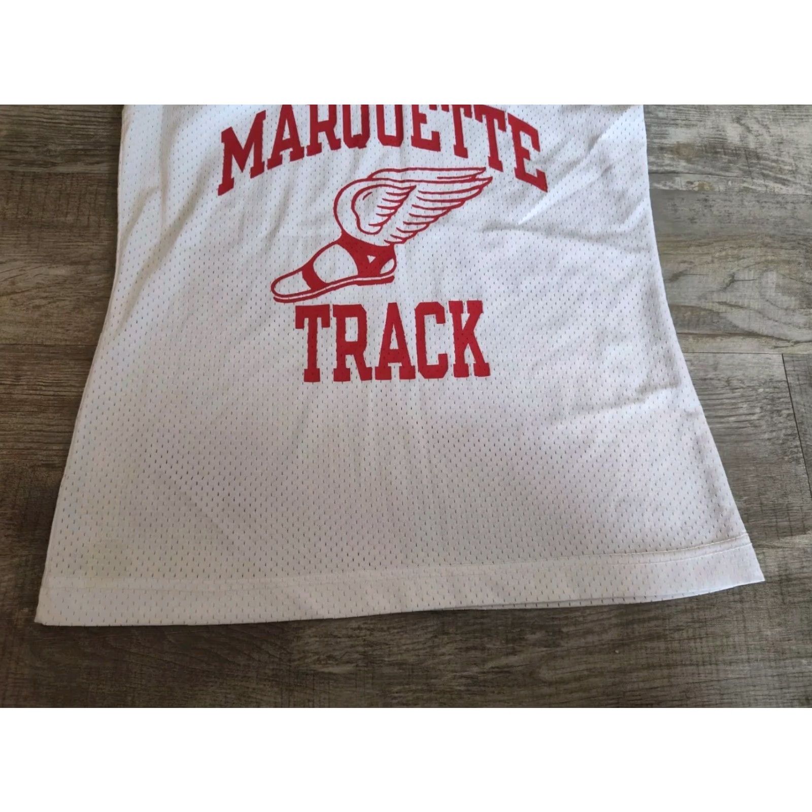 Champion VINTAGE Champion 80s Track Jersey Womens Size 12 Red & White Athletic Tank Made in USA Marquette Size XL / US 12-14 / IT 48-50 - 2 Thumbnail