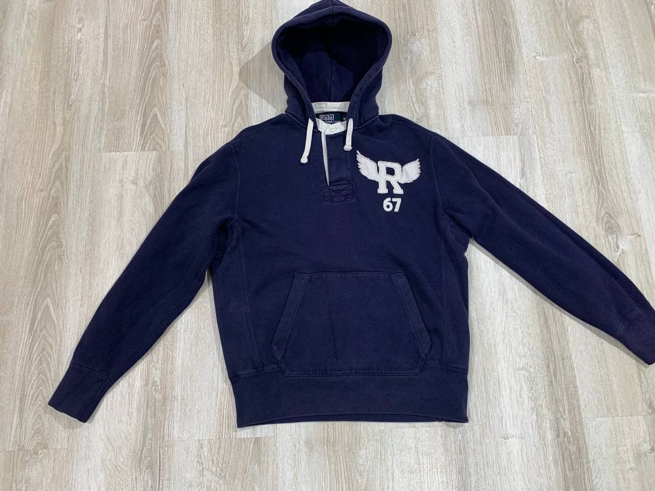 Vintage Mens vintage hoodie Polo Ralph Lauren Size M Size US M / EU 48-50 / 2 - 2 Thumbnail