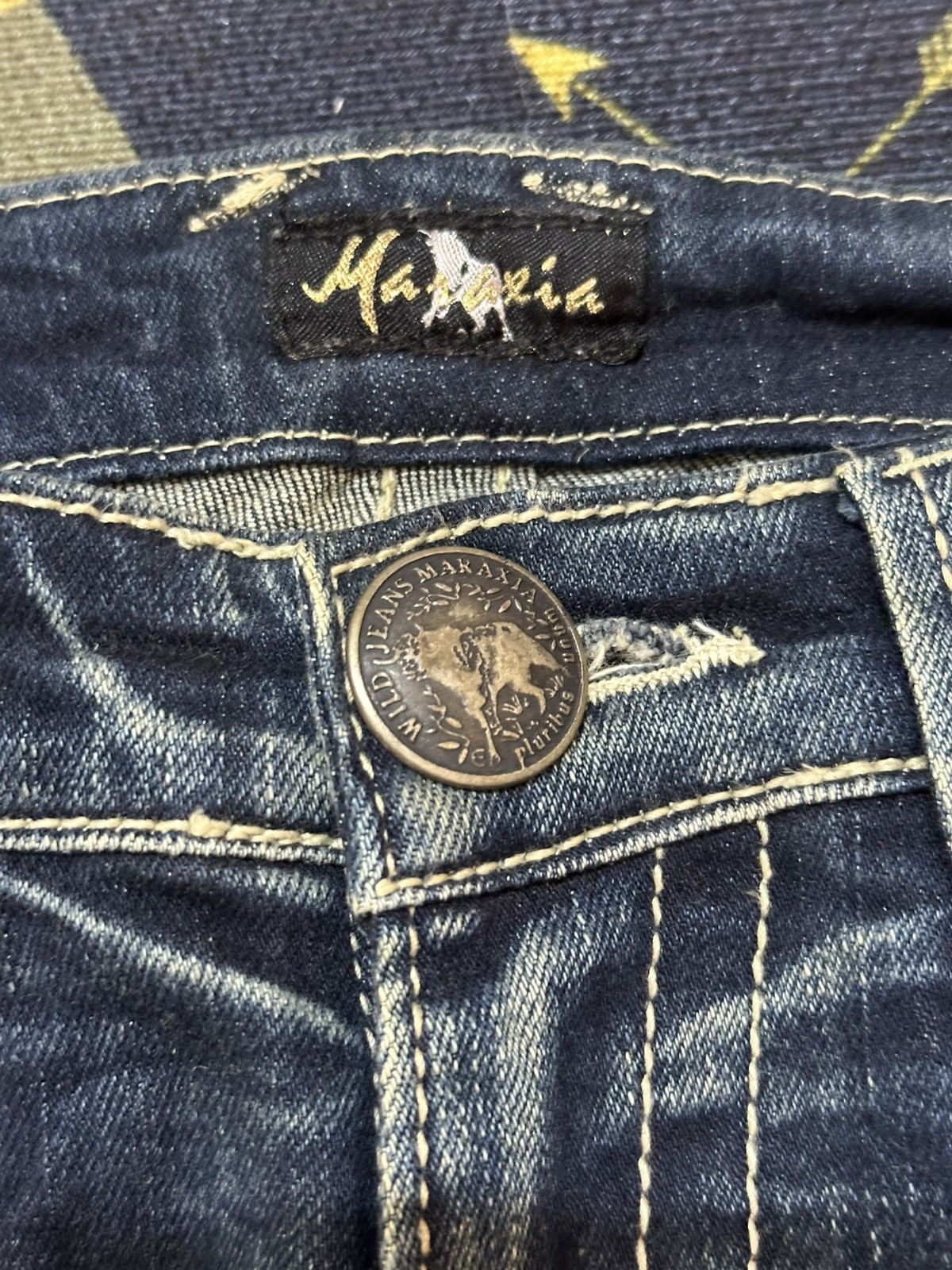 Hysteric Glamour Vintage Maraxia Flare Paint Splatter Mudwash Ripped Denim Size US 28 / EU 44 - 8 Thumbnail