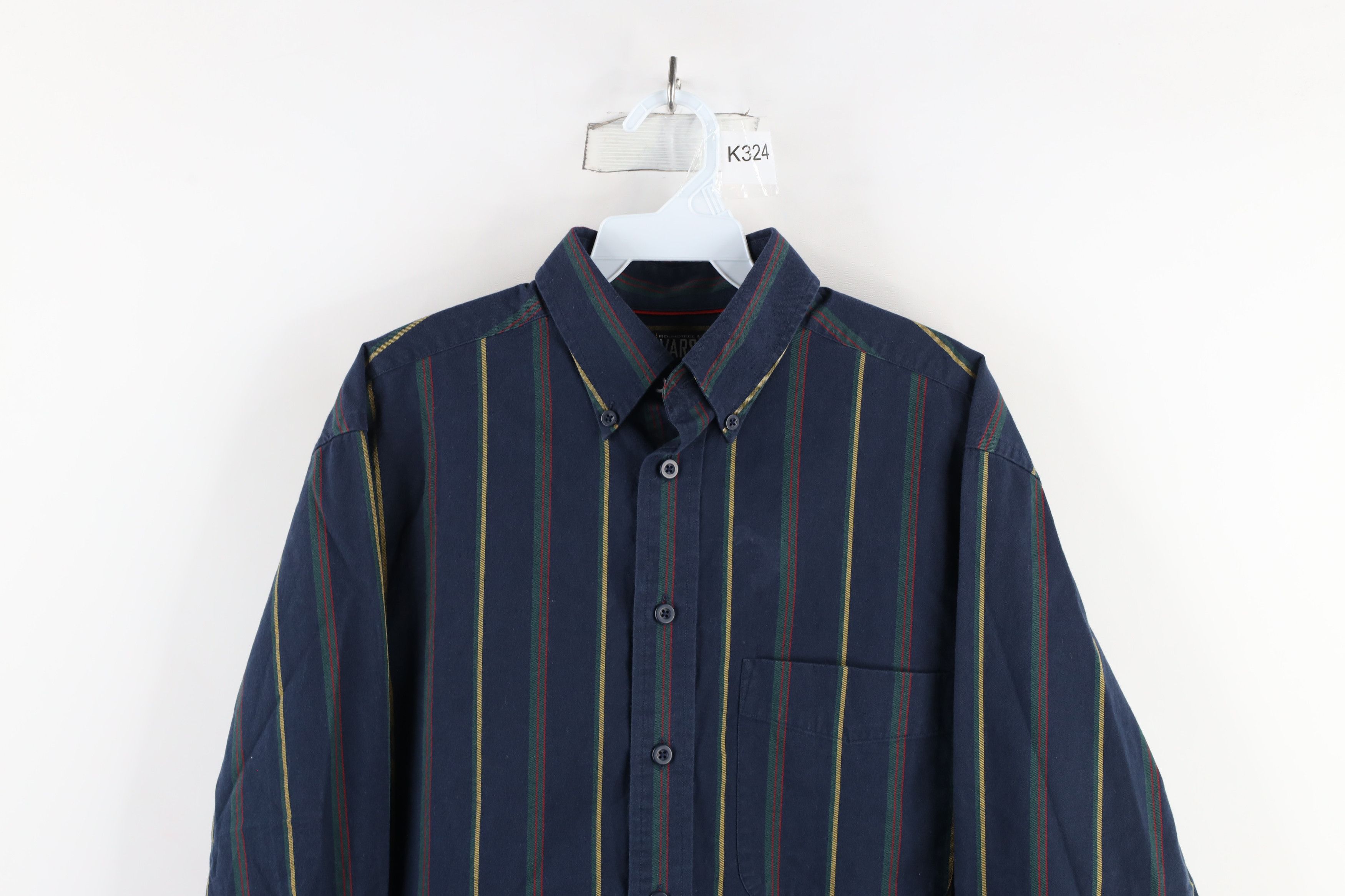 Vintage Vintage 90s Streetwear Striped Collared Button Down Shirt Size US S / EU 44-46 / 1 - 2 Thumbnail