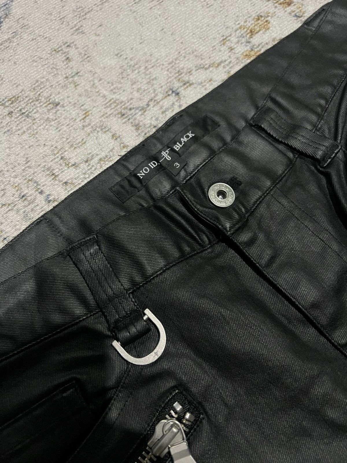 Japanese Brand × NO ID × Vintage No Id Japan Waxed Skinny Biker Pants Size US 30 / EU 46 - 5 Thumbnail