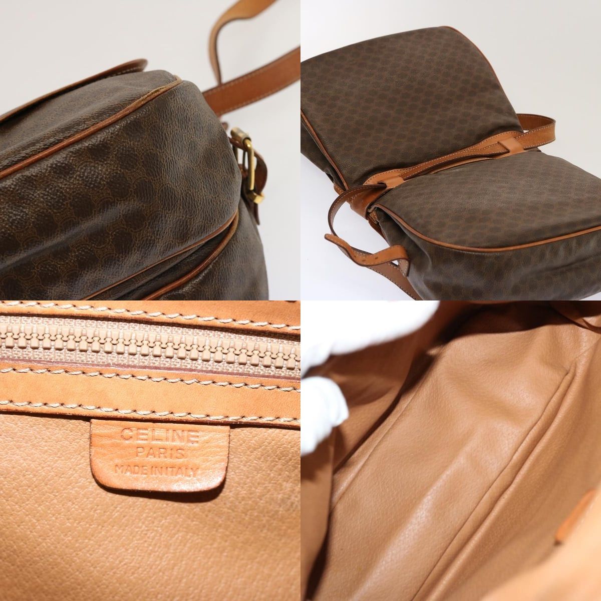 Celine CELINE Macadam Canvas Shoulder Bag Pvc Brown Size ONE SIZE - 11 Thumbnail