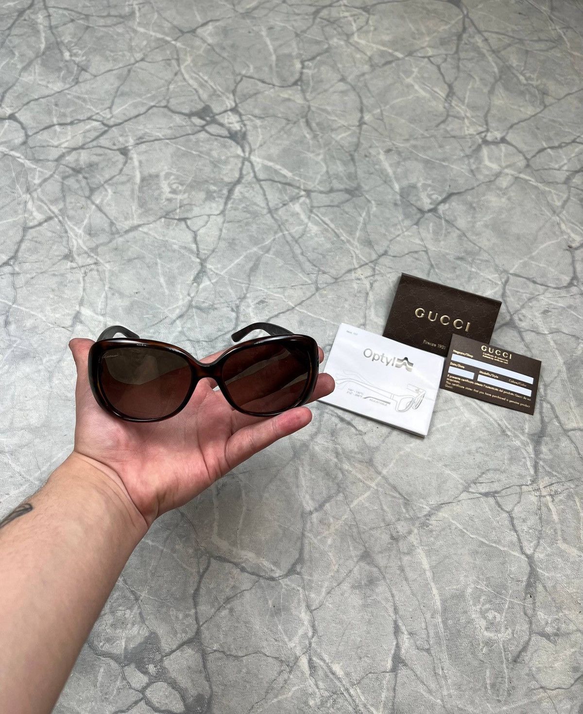 Gucci Gucci Sunglasses Luxury Y2k Avant Garde Size ONE SIZE - 5 Thumbnail
