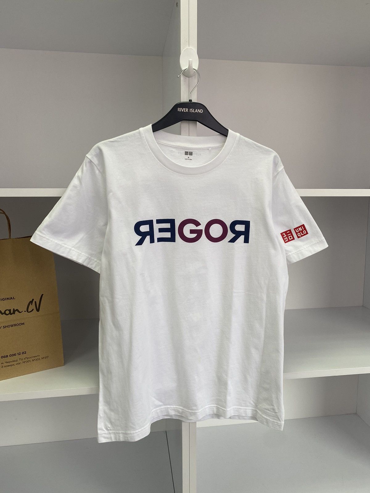 Uniqlo × Vintage Uniqlo Roger Federer ROGER Tennis T-Shirt Short Sleeve Tee Size US M / EU 48-50 / 2 - 5 Thumbnail