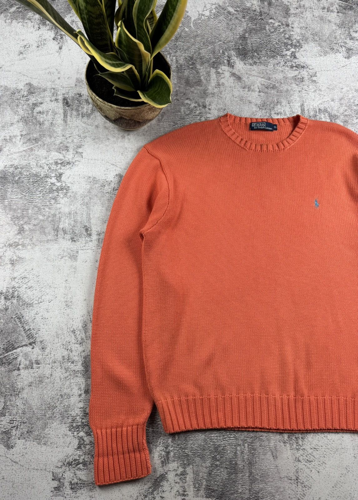 Polo Ralph Lauren Ralph Lauren Cotton Knited Peach Sweatshirt Sweater Pullover Size US XL / EU 56 / 4 - 2 Thumbnail