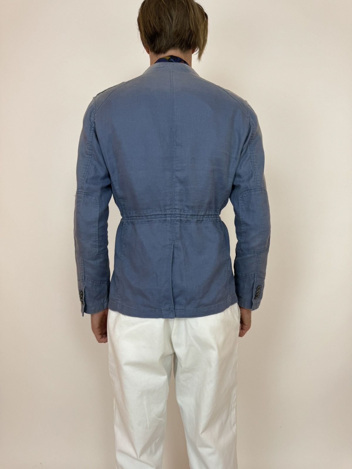 Other JEREM Unlined Blazer jacket stand up collar Linen/cotton Size 52R - 4 Thumbnail