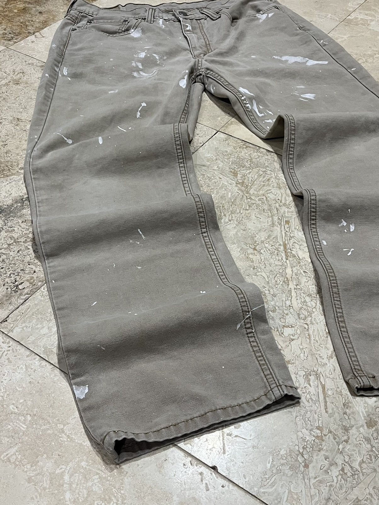 Levi's × Vintage Levi’s 514 Painters Khaki Denim Jeans Size US 33 - 7 Thumbnail