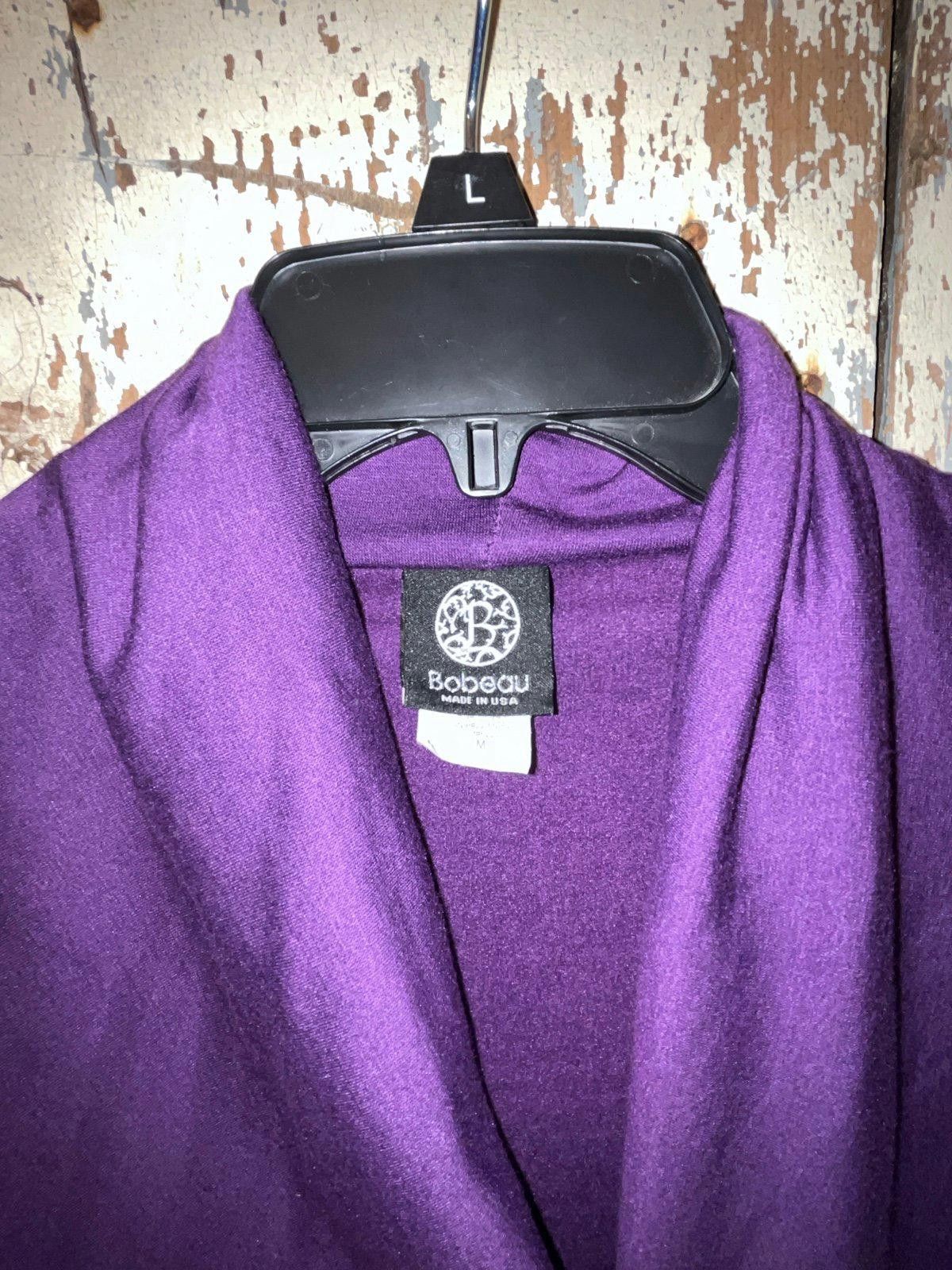 Designer Bobeau Womens One Button Cardigan Size Medium Purple Size M / US 6-8 / IT 42-44 - 4 Thumbnail