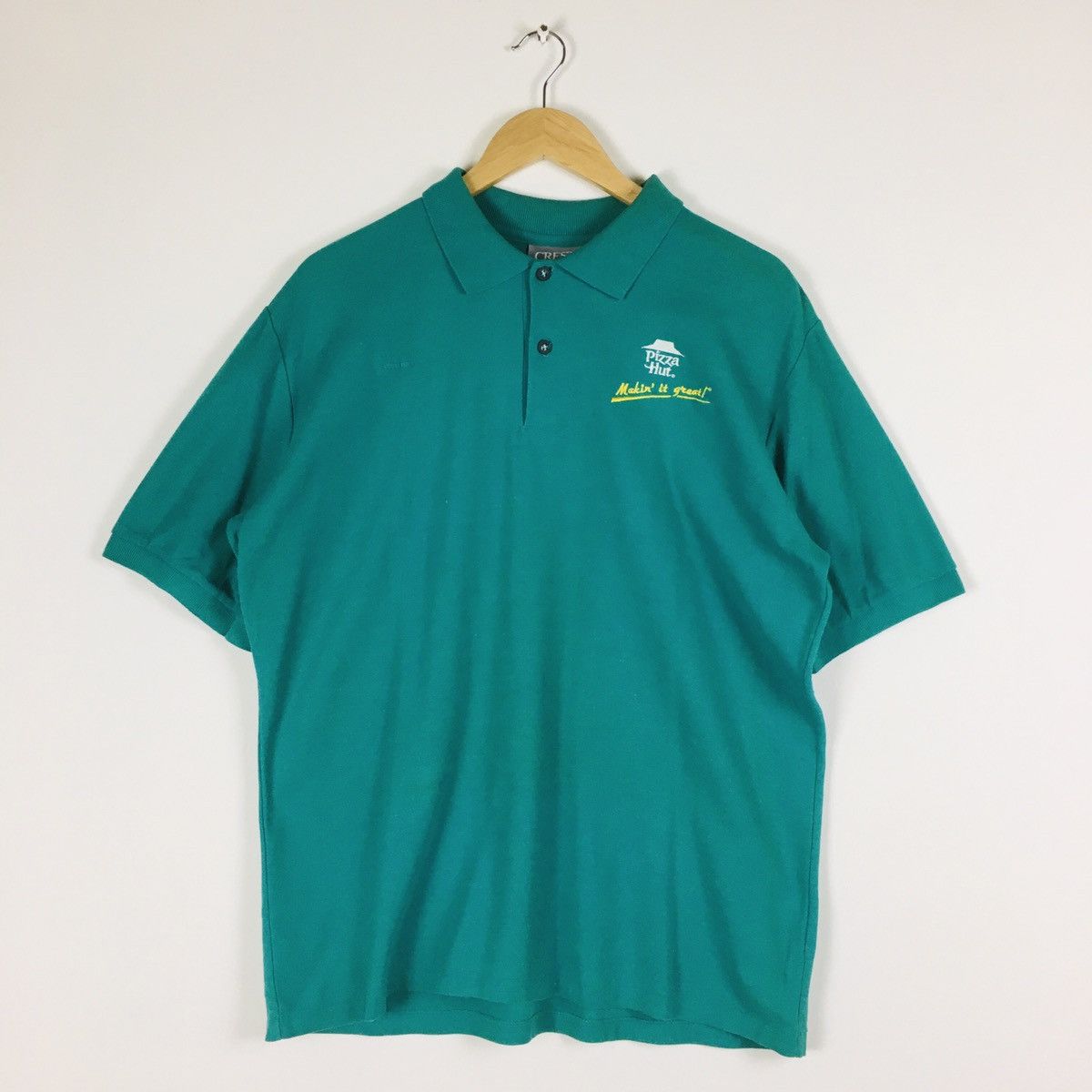 Vintage Vintage 90s Pizza Hut Polo Tee Size US L / EU 52-54 / 3 - 1 Thumbnail