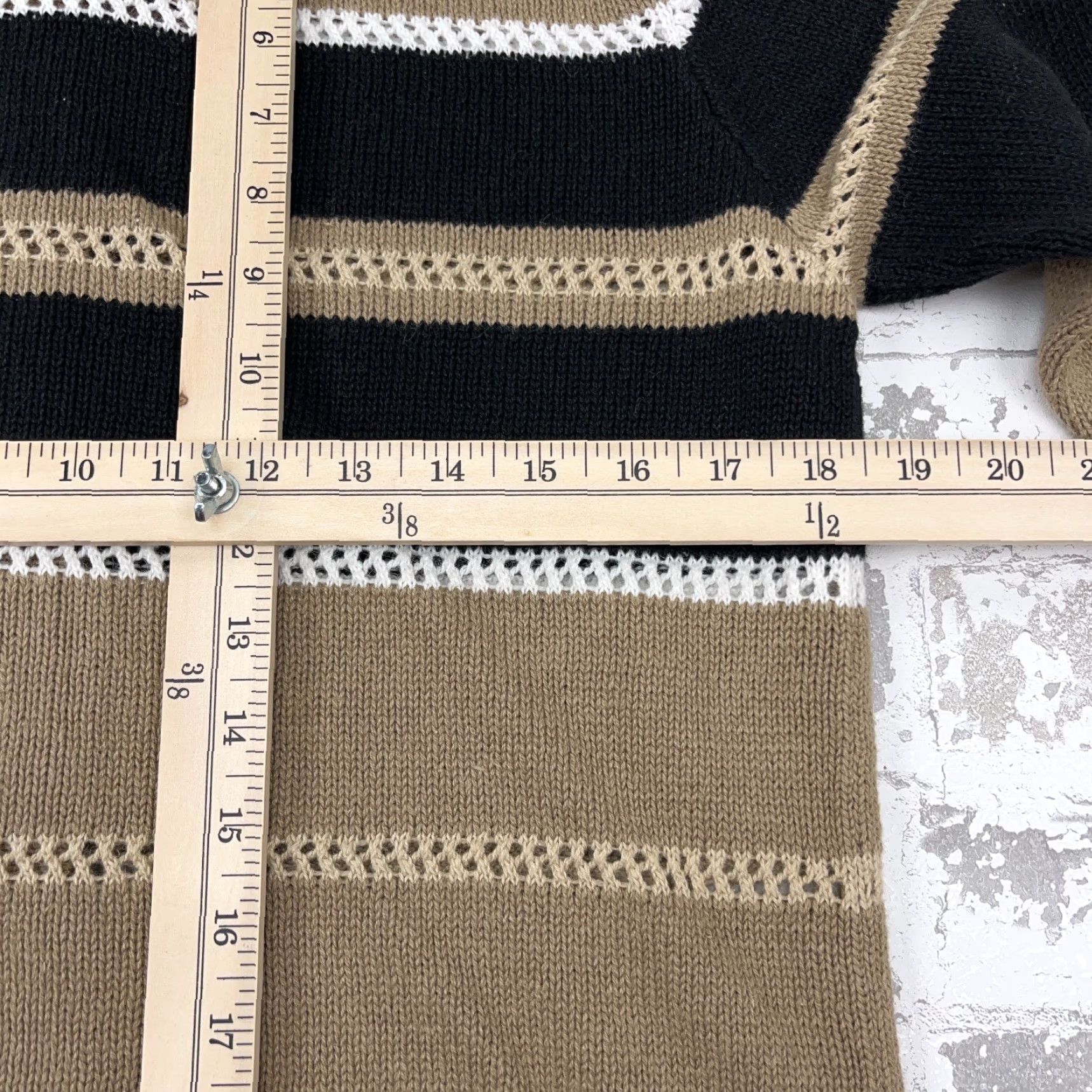 Vintage VINTAGE Christopher & Banks Cardigan Sweater Women S Brown Black Logo All Seasons Full Zip Pockets Mock Neck Casual Knit Lightweight Regular Fit Size S / US 4 / IT 40 - 6 Thumbnail