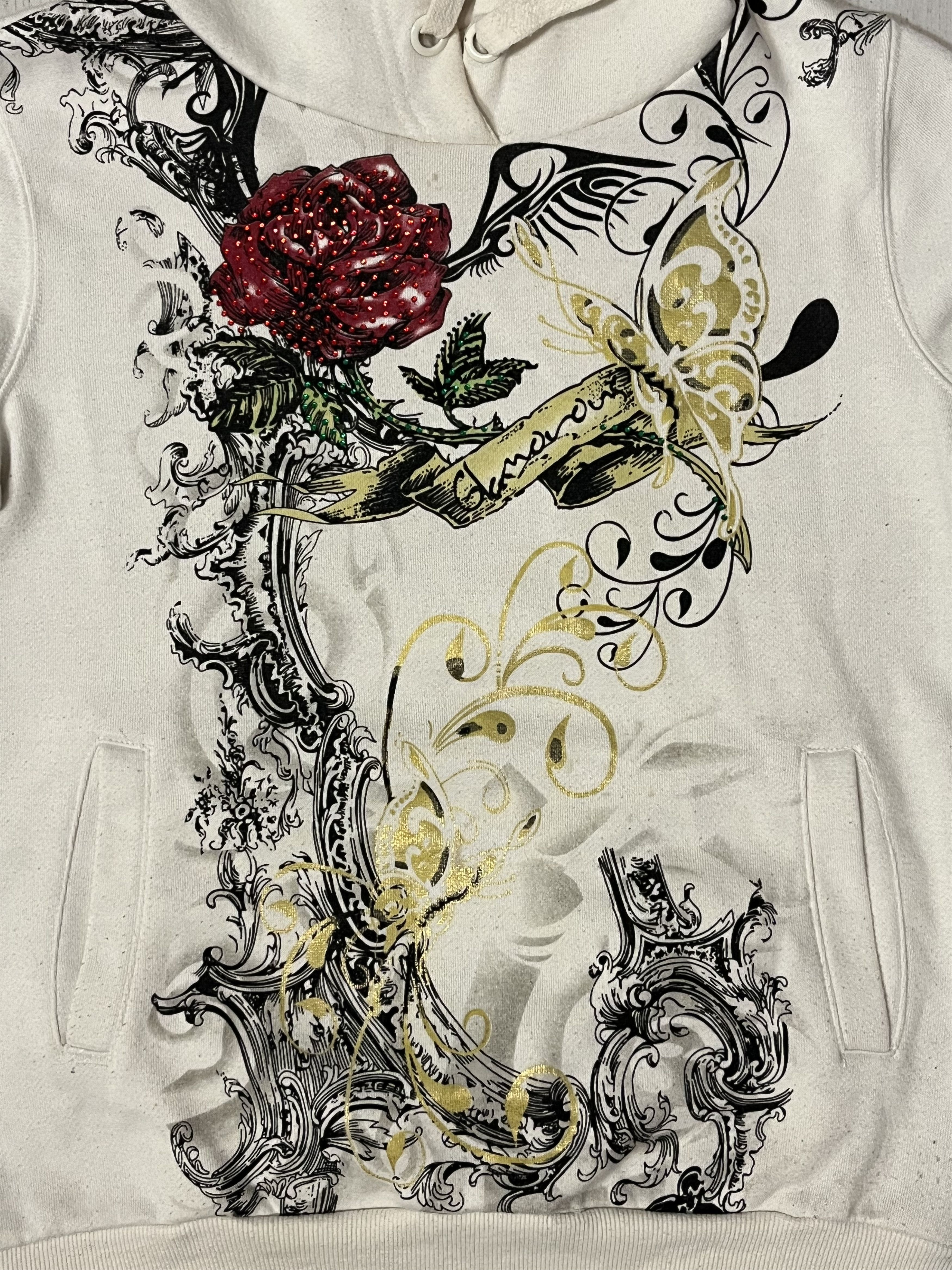 Christian Audigier × Ed Hardy × Vintage Vintage Tattoo Ed Hardy Style Zip Hoodie Drip Size S / US 4 / IT 40 - 5 Thumbnail