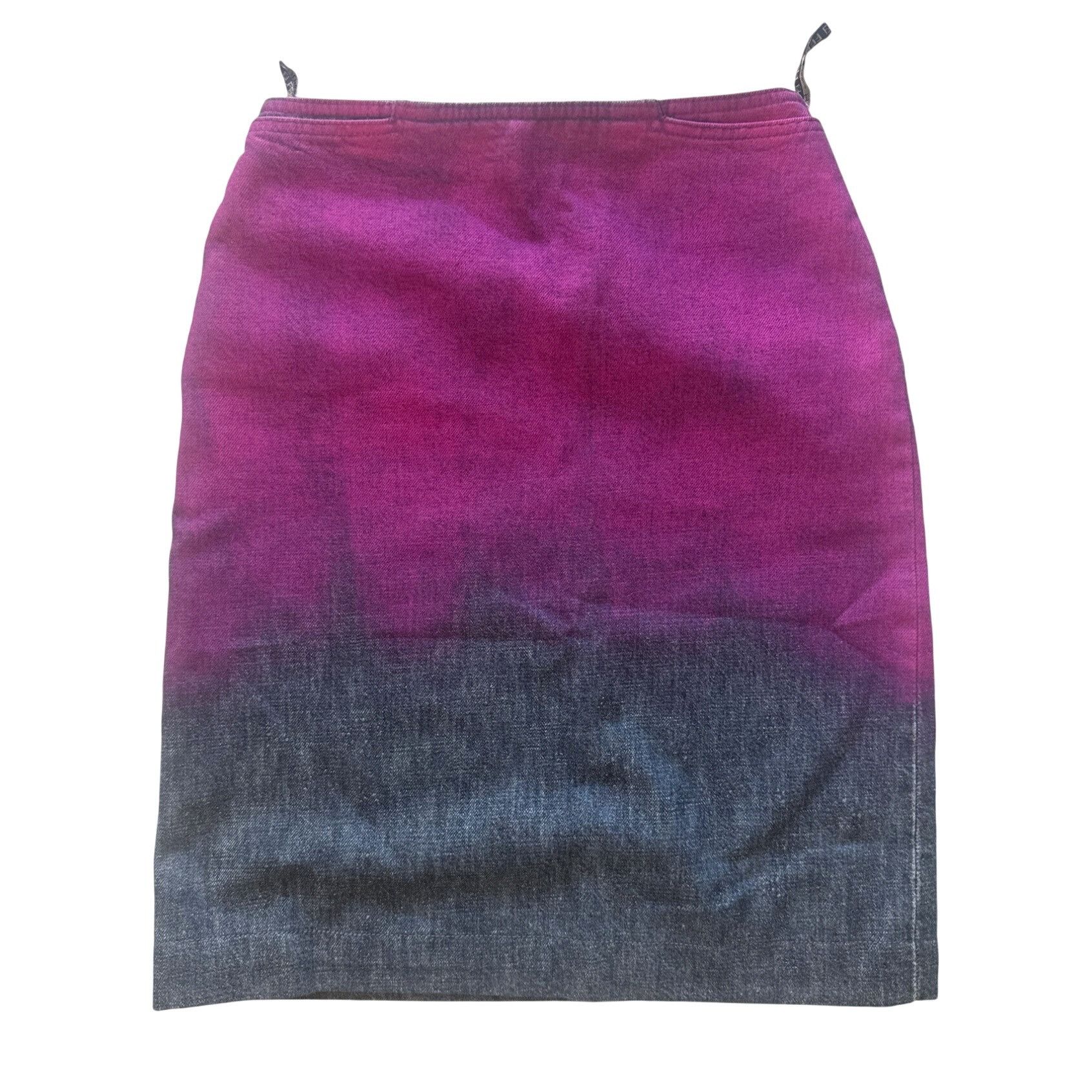 Fendi Fendi Womens Ombre Purple & Black Denim Pencil Skirt Size L Size 30" / US 8 / IT 44 - 1 Thumbnail