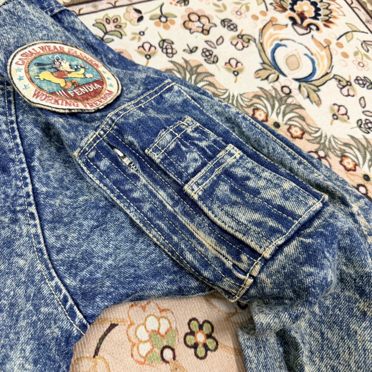 Vintage Fendia Denim Jacket US AIR FORCE Vintage Scovill Zipper Size US L / EU 52-54 / 3 - 11 Thumbnail