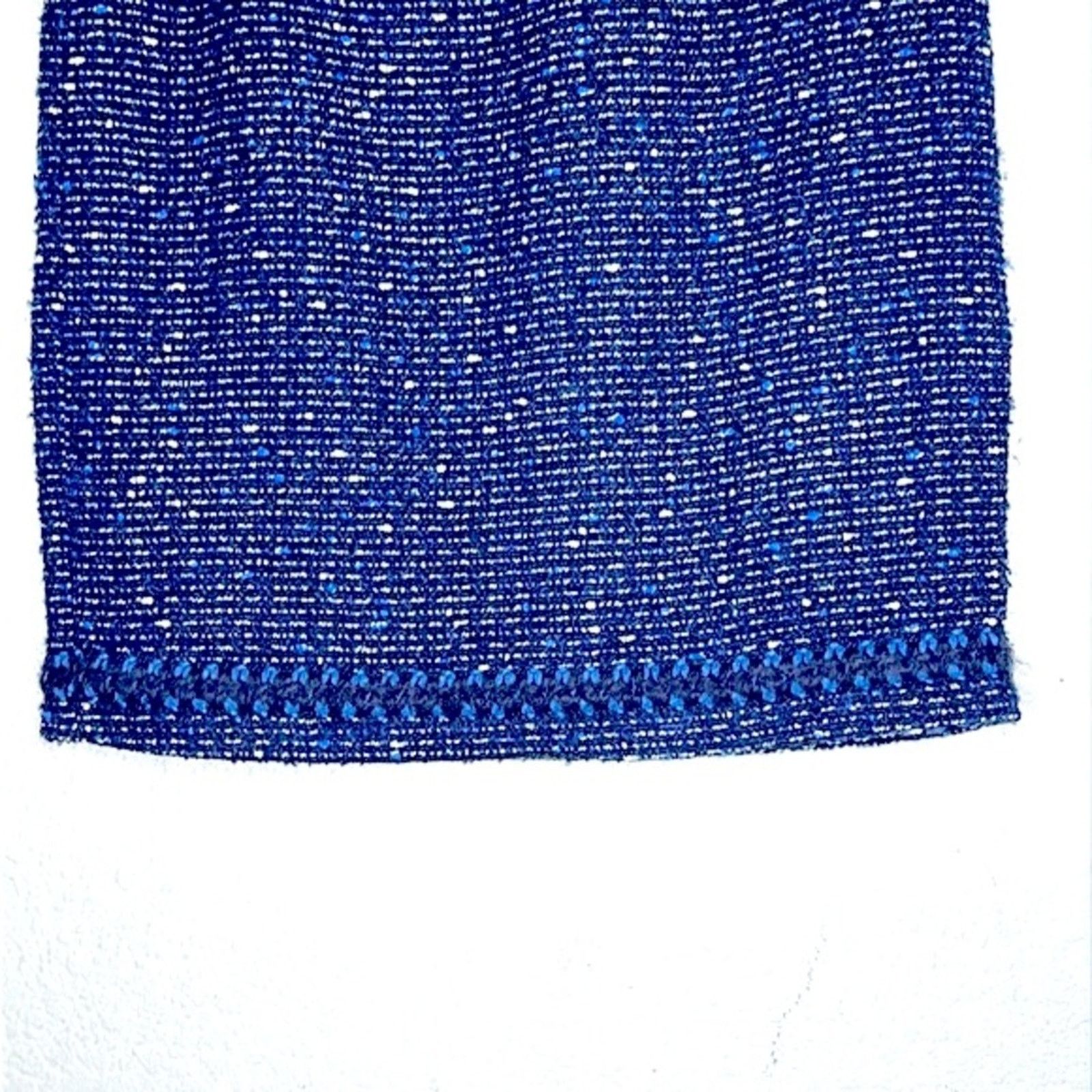 Love Moschino Love Moschino Wool Mohair Tweed Mini Skirt Blue Size 2/28 Size 28" / US 6 / IT 42 - 4 Thumbnail