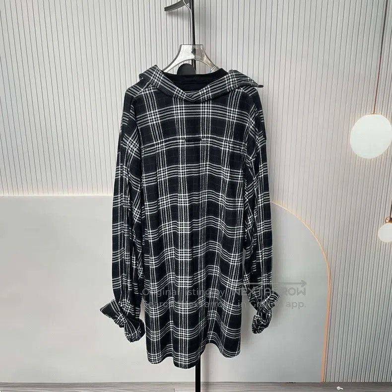Balenciaga Balenciaga Cotton Black Plaid Shirt Size 1 Size US S / EU 44-46 / 1 - 2 Thumbnail