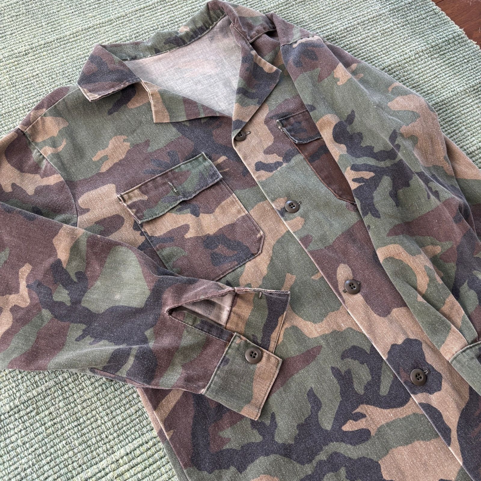 Vintage Vintage Cotton Camo US Marines Military Button Up Shirt Sz L Size US L / EU 52-54 / 3 - 8 Thumbnail