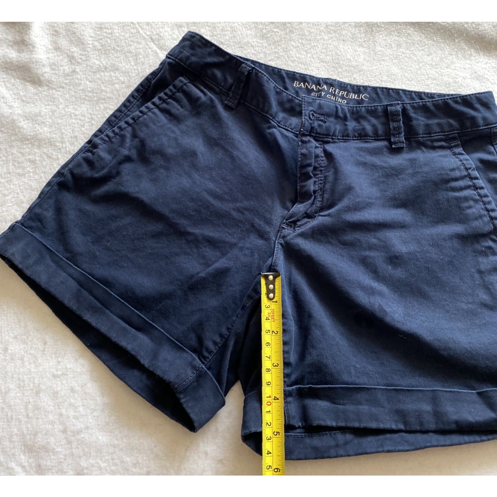 Banana Republic Banana Republic Shorts Womens Size O Chino Flat Front Blue Design/ 18-6 Size 25" / US 0 / IT 36 - 6 Thumbnail