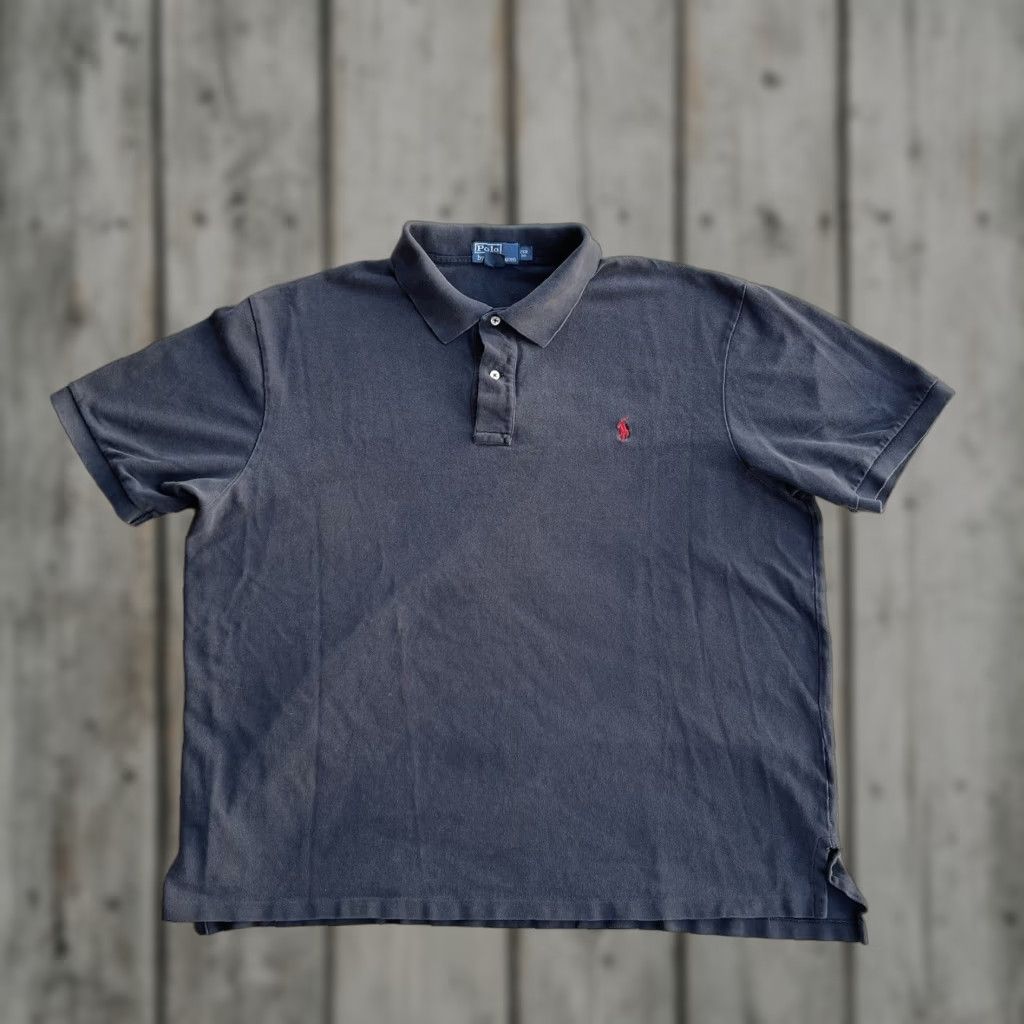 Polo Ralph Lauren VINTAGE Polo Ralph Lauren Polo Shirt Men 2XB Big & Tall Black 100% Cotton Short Sleeve Classic Preppy Mens Size US XXL / EU 58 / 5 - 1 Thumbnail