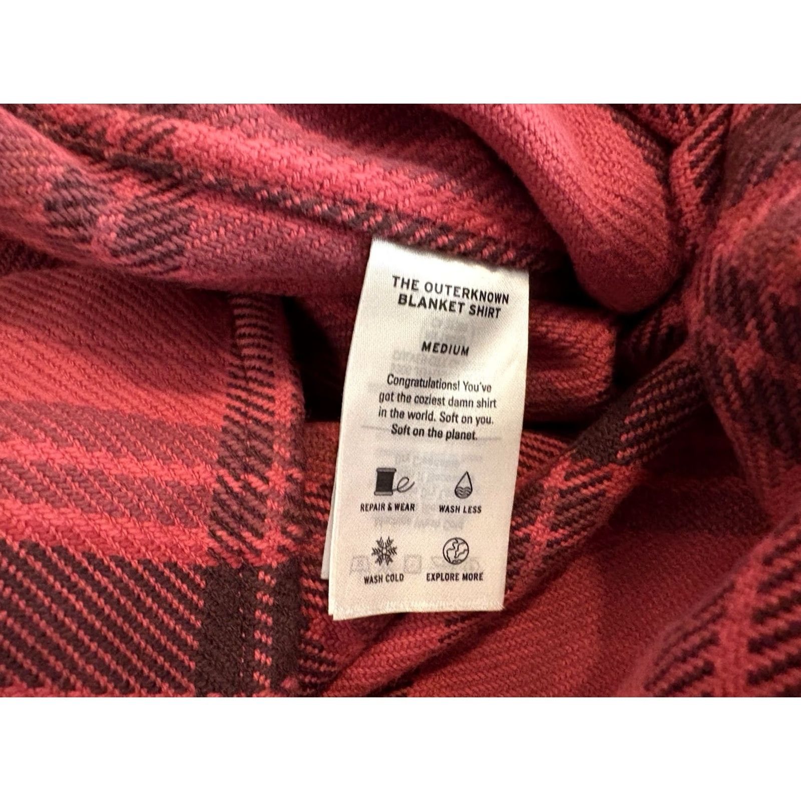 Outerknown VINTAGE Outerknown Shirt Red Flannel Long Sleeve Organic Cotton Mens Medium Size US M / EU 48-50 / 2 - 3 Thumbnail