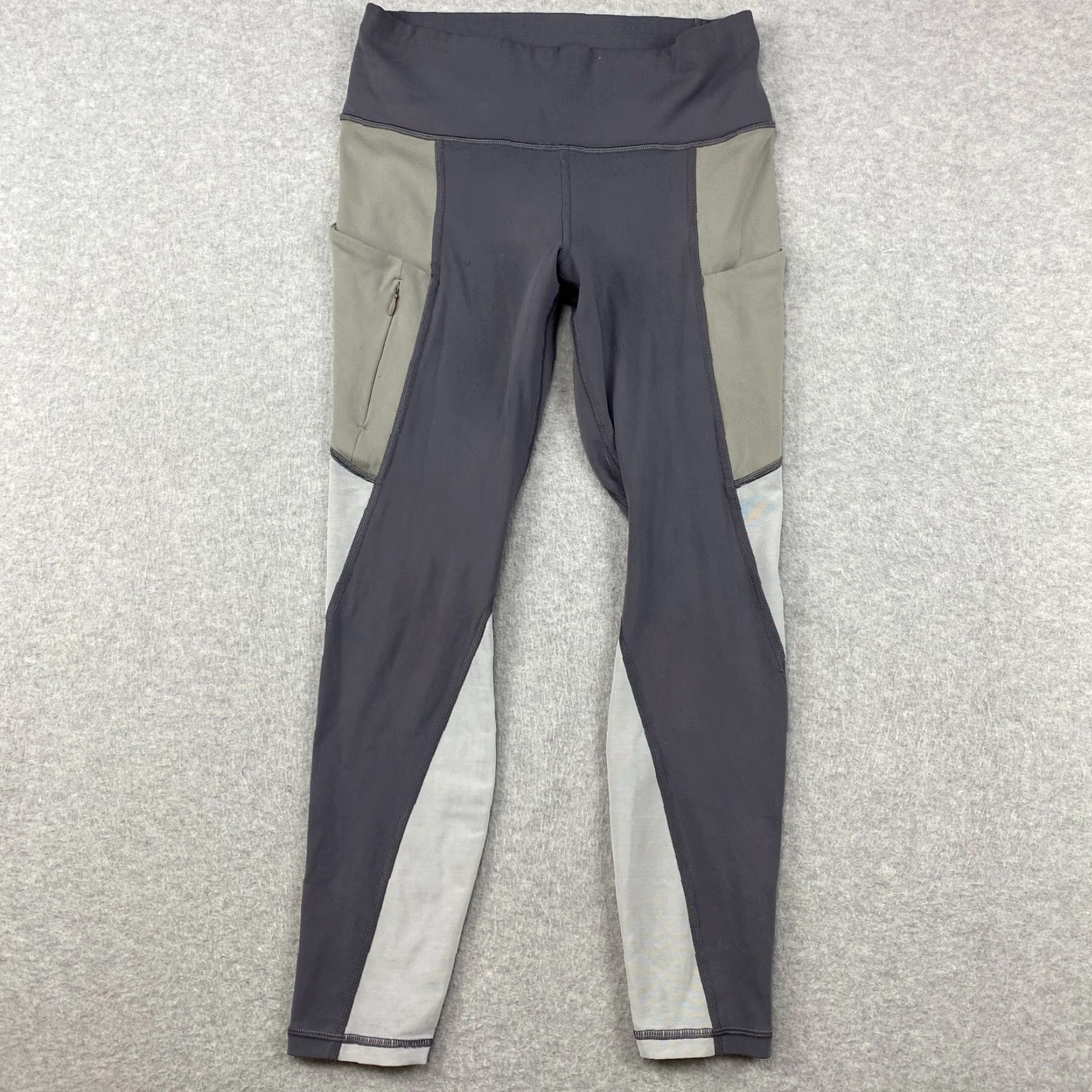 Athleta Athleta Leggings Womens Small Colorblock Multicolor Pockets Zip Pocket Ankle Athleisure Gym & Training Running Yoga Tight XS-NO? Size 28" / US 6 / IT 42 - 2 Thumbnail
