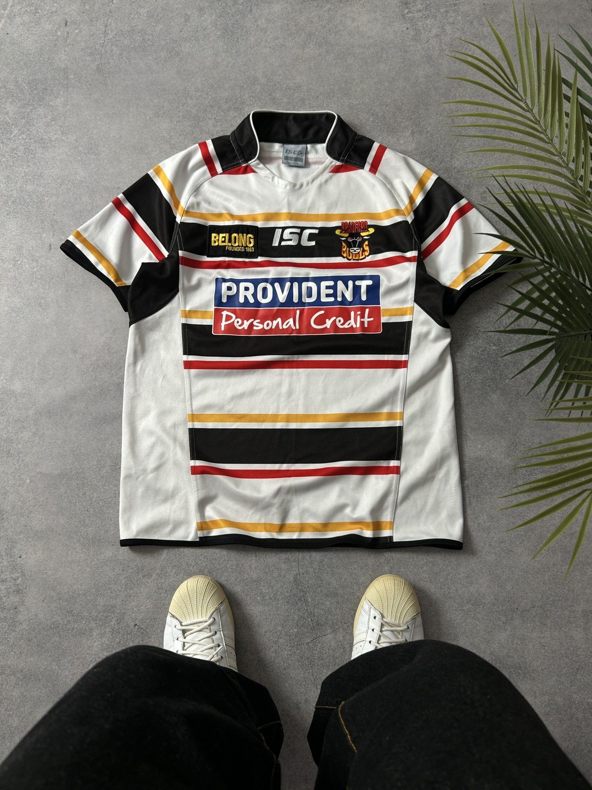 Sterling Ruby Vintage ISC Bradford bulls Rugby shits jersey mens Size US L / EU 52-54 / 3 - 1 Thumbnail