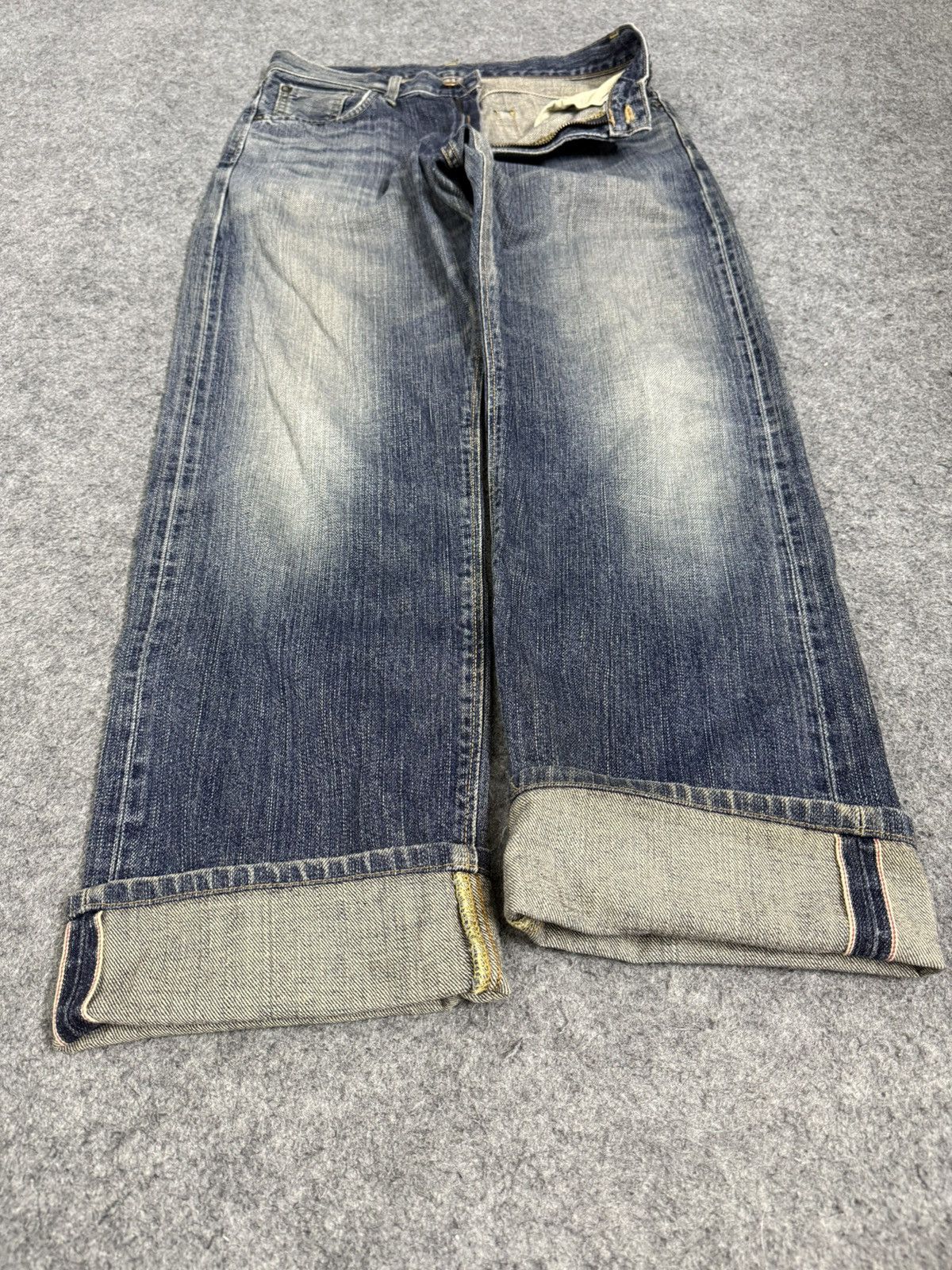 Kapital A14 EDWIN 505ZX SELVEDGE DENIM MUD WASH Size US 29 - 20 Thumbnail
