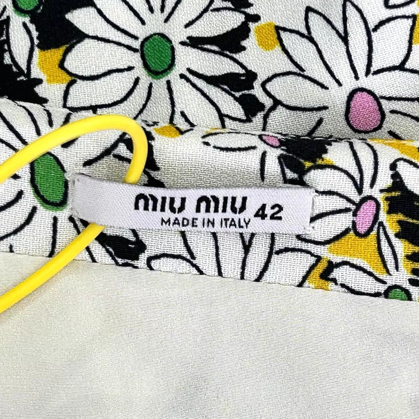 Miu Miu MIU MIU Daisy V-neck pearl button floral dress 42 new Size M / US 6-8 / IT 42-44 - 3 Thumbnail