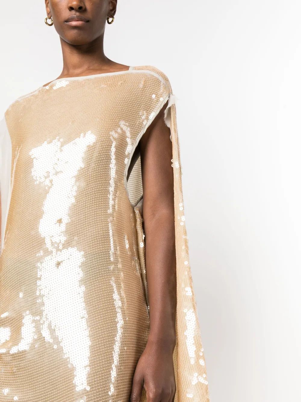 Rick Owens o1y0126 Maxi Dress in Beige Size M / US 6-8 / IT 42-44 - 4 Thumbnail