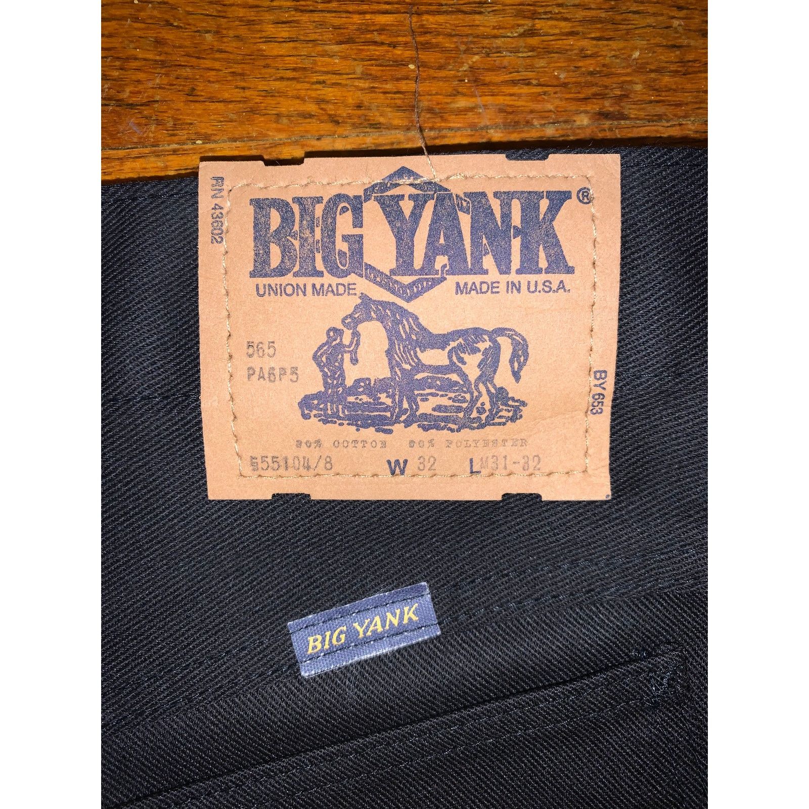 Other × Vintage Big Yank Western Straight Work Pants Black USA Made 32X31 Size US 32 / EU 48 - 9 Thumbnail