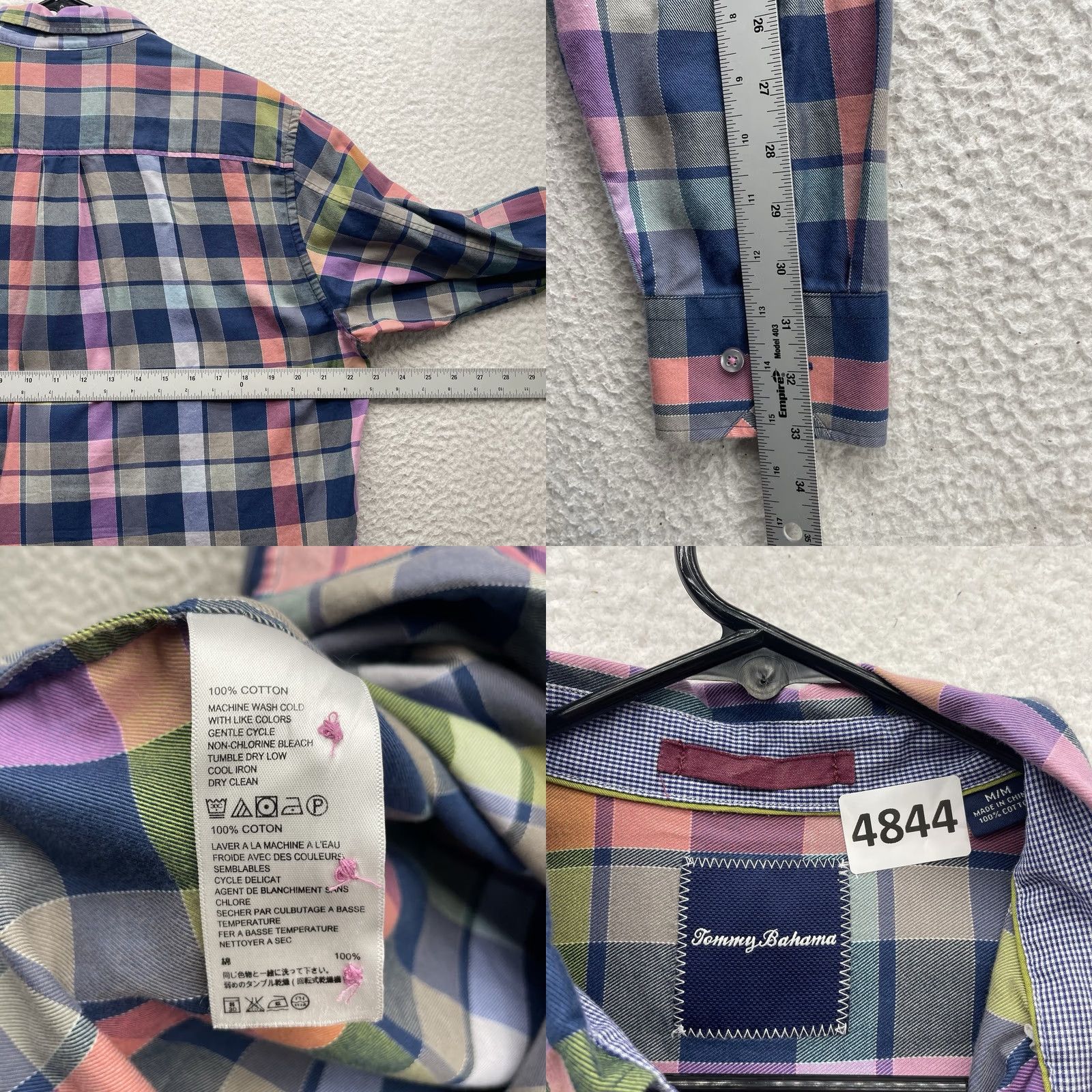 Tommy Bahama Tommy Bahama Shirt Mens M Multicolor Plaid Check Preppy Button Up Size US M / EU 48-50 / 2 - 8 Thumbnail