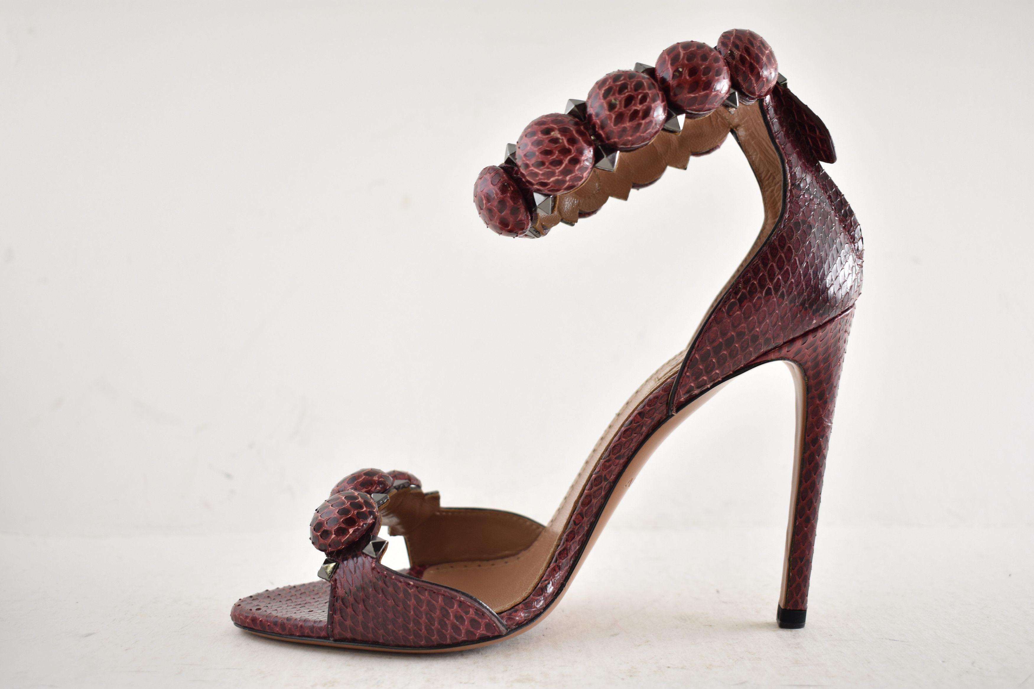 Alaia Alaia Bombe 110m Snakeskin Ankle Strap Sandal Heel Pump 36.5 Size US 6.5 / IT 36.5 - 11 Thumbnail